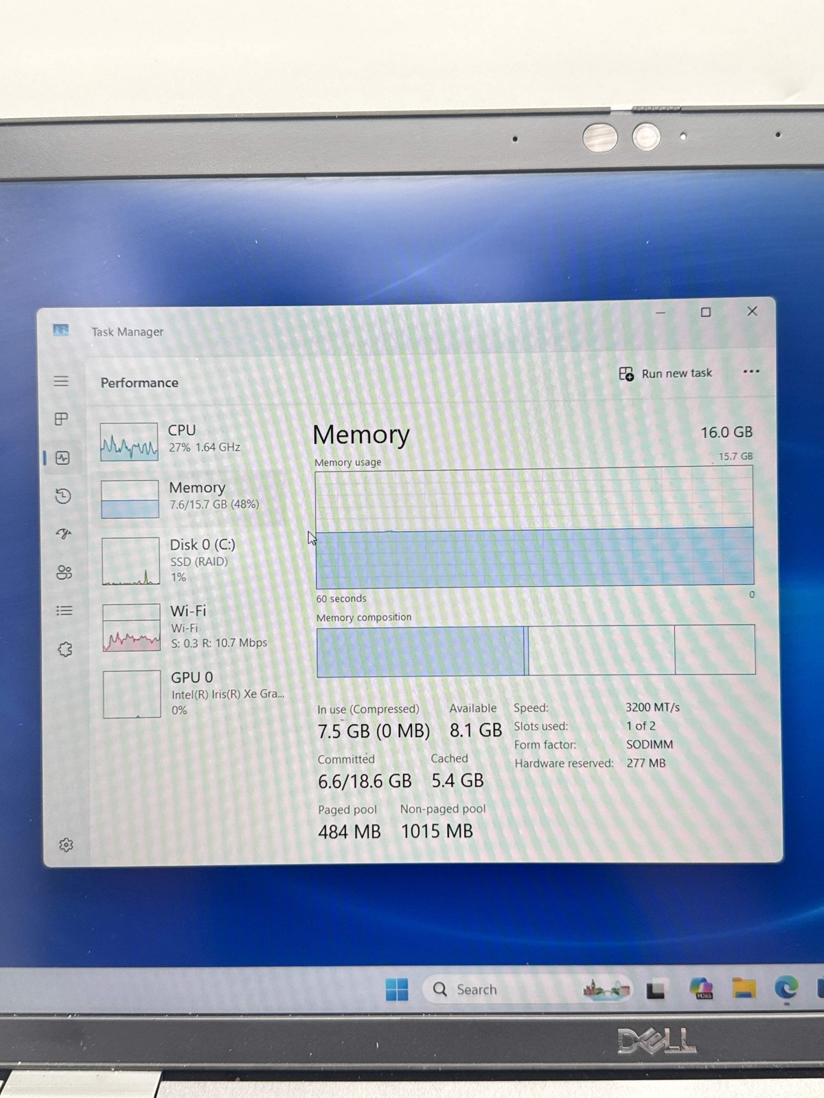 Dell Precision 3560 15.6″ Core i5 11th Gen 16GB 512GB SSD Grey Used