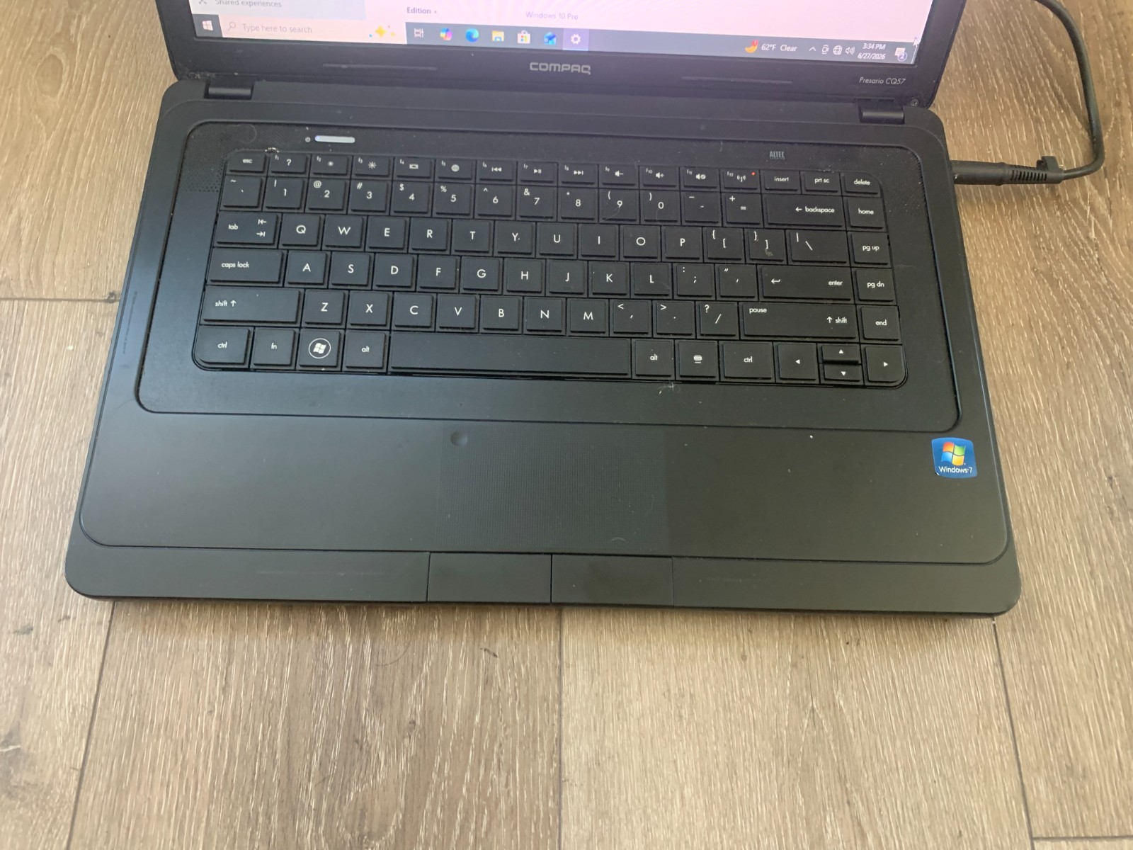 Compaq Presario CQ57 15.6″ AMD C-50 1.00Ghz 2GB RAM 120GB HDD Win 10 Pro