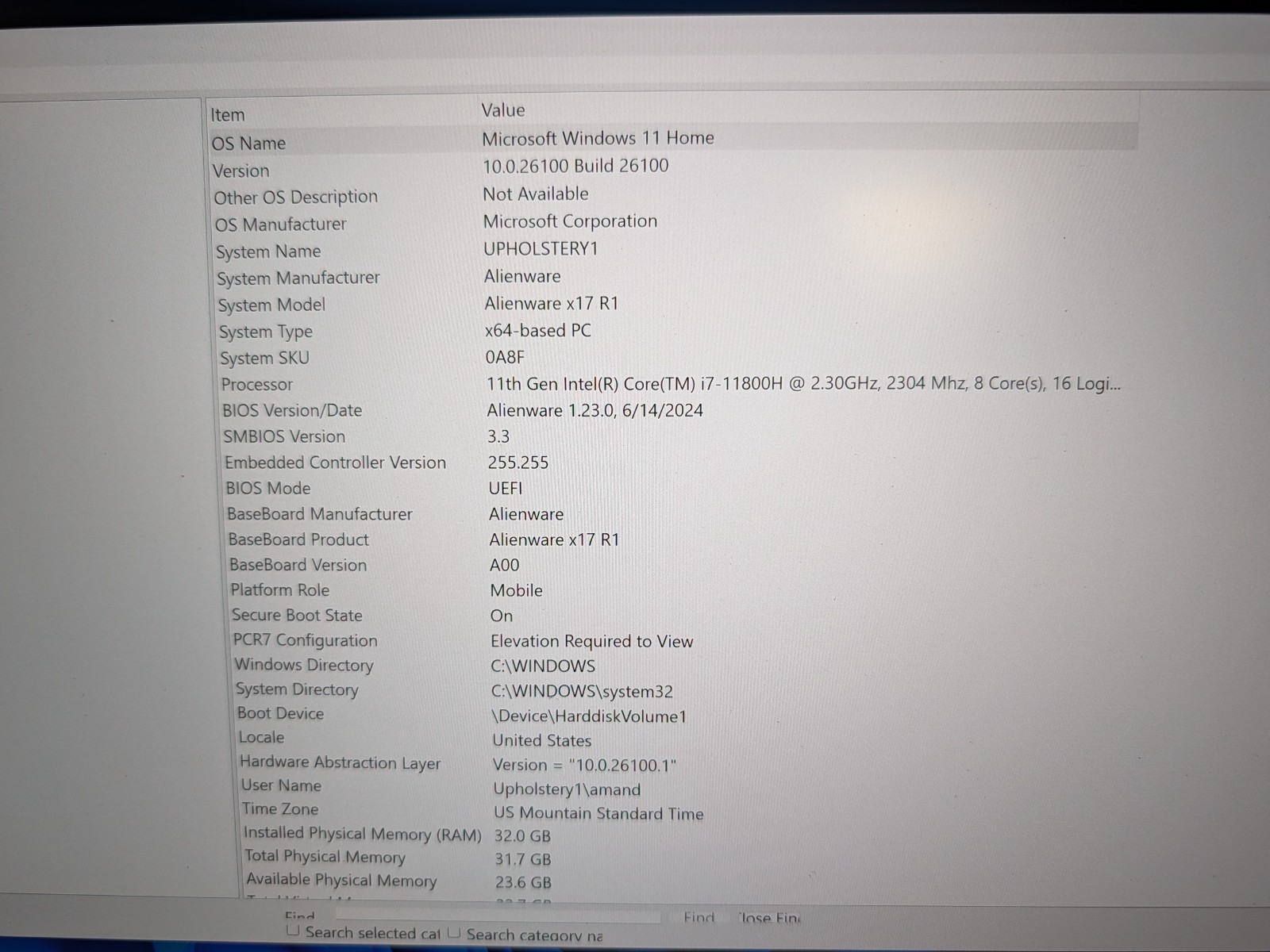 Alienware x17 R1 – i7-11800H – 32GB RAM – RTX 3070 – 2TB SSD