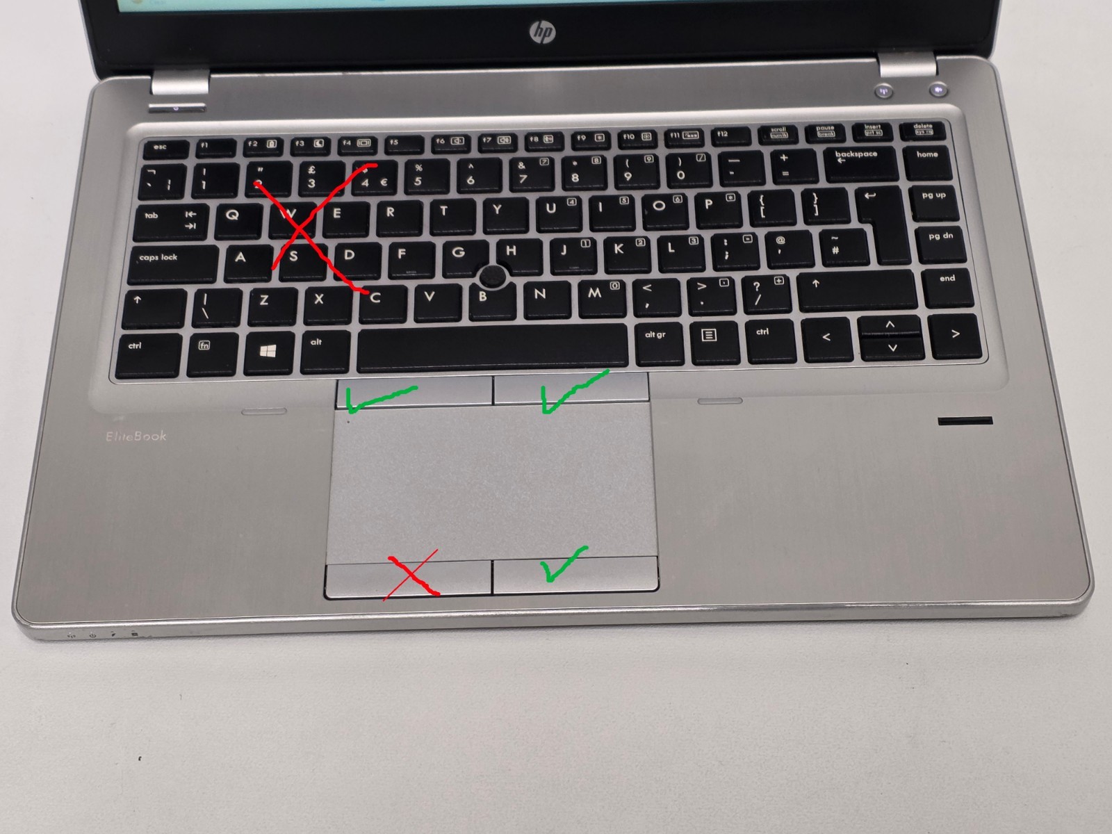 HP ELITEBOOK FOLIO 9470M 14″i5-3427U 8GB 128GB SSD + 500GB FAULTY KEYBOARD