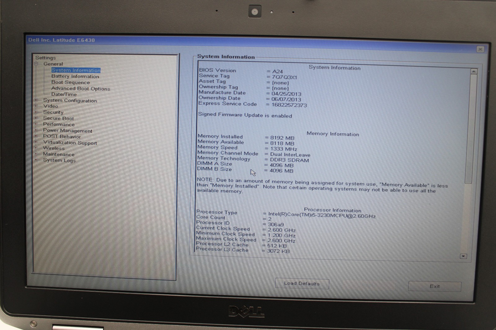 Dell Latitude E6430 _ i5-3230M @ 2.6 _ 8GB RAM _ No SSD / OS