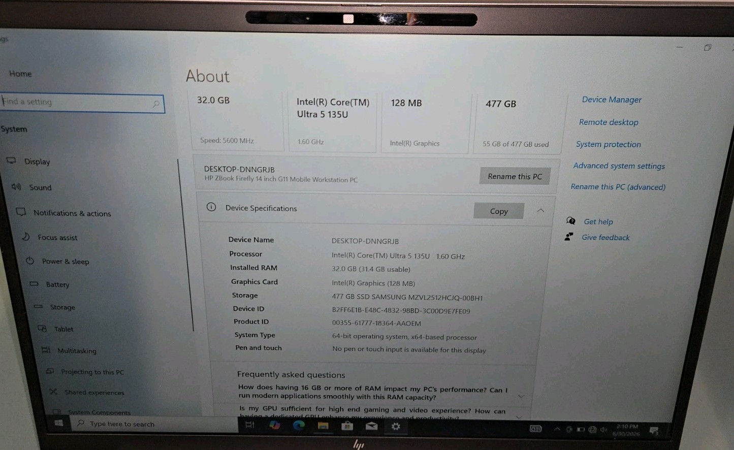 HP ZBook Firefly G11 14″ FHD+ ULTRA 5 135U – 512GB SSD – 32GB W11 Backlit – FAST