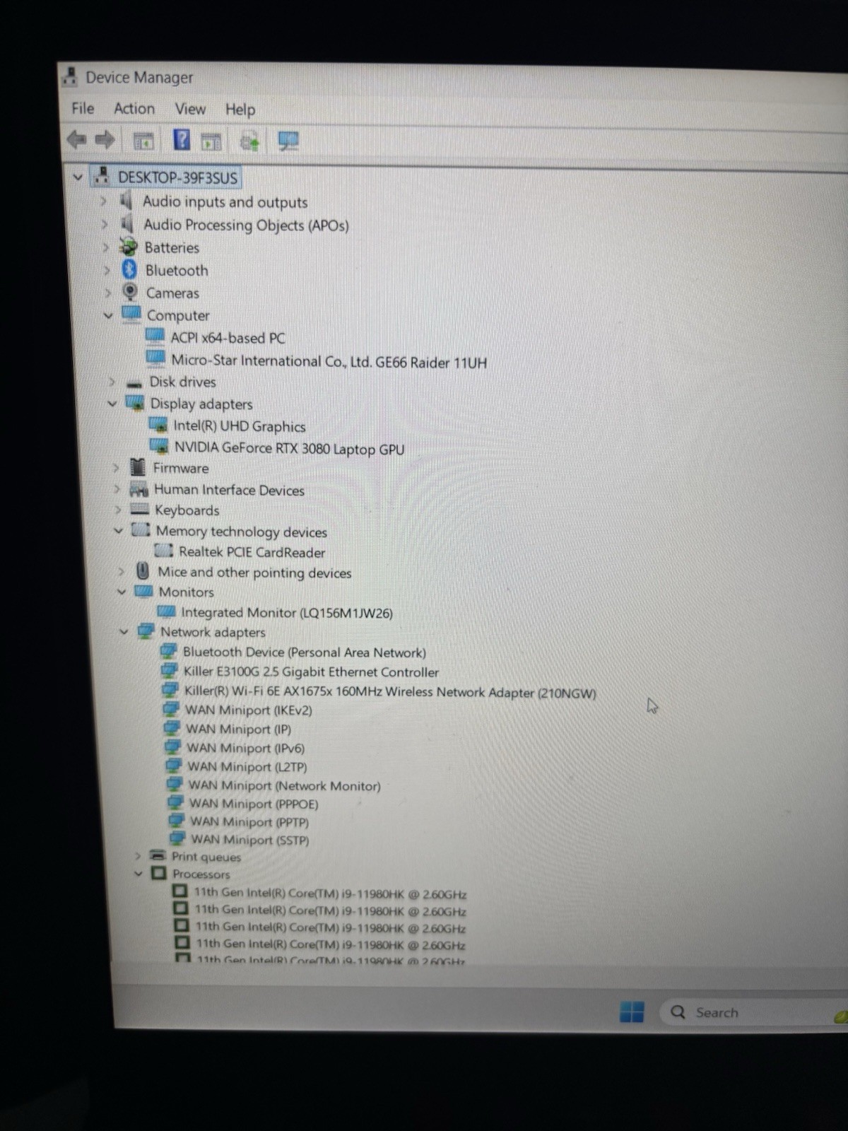 MSI GE66 Raider-15.6″ FHD 240Hz-i9 11980HK-16GB VRAM RTX 3080(140w)-1TB-32GB RAM