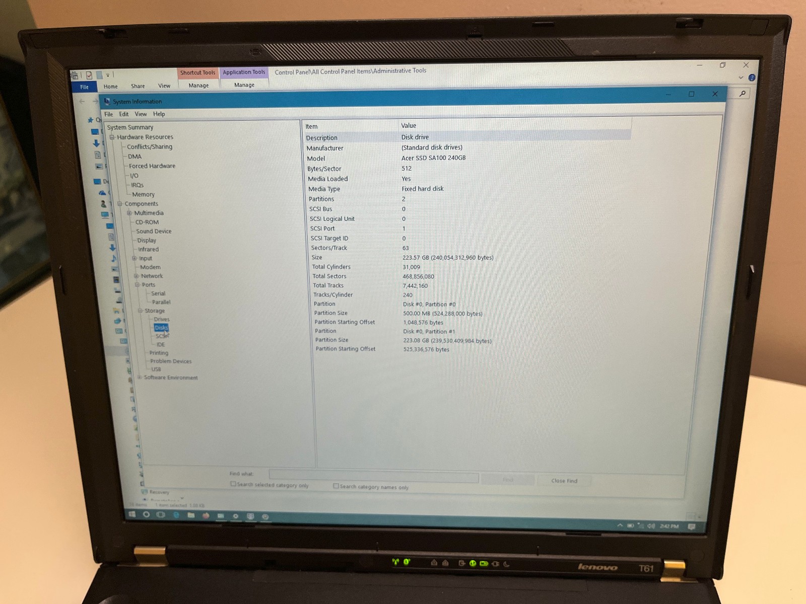 Vintage IBM Lenovo ThinkPad T61 14.1″ 4:3 SXGA+ Intel Core 2 Duo Retro Laptop