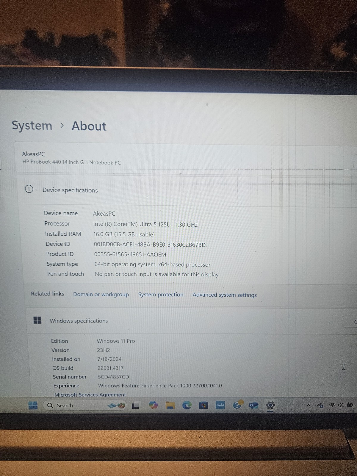 HP ProBook Laptop Computer 14″ WUXGA Touch Screen Intel Core Ultra 5 16 GB