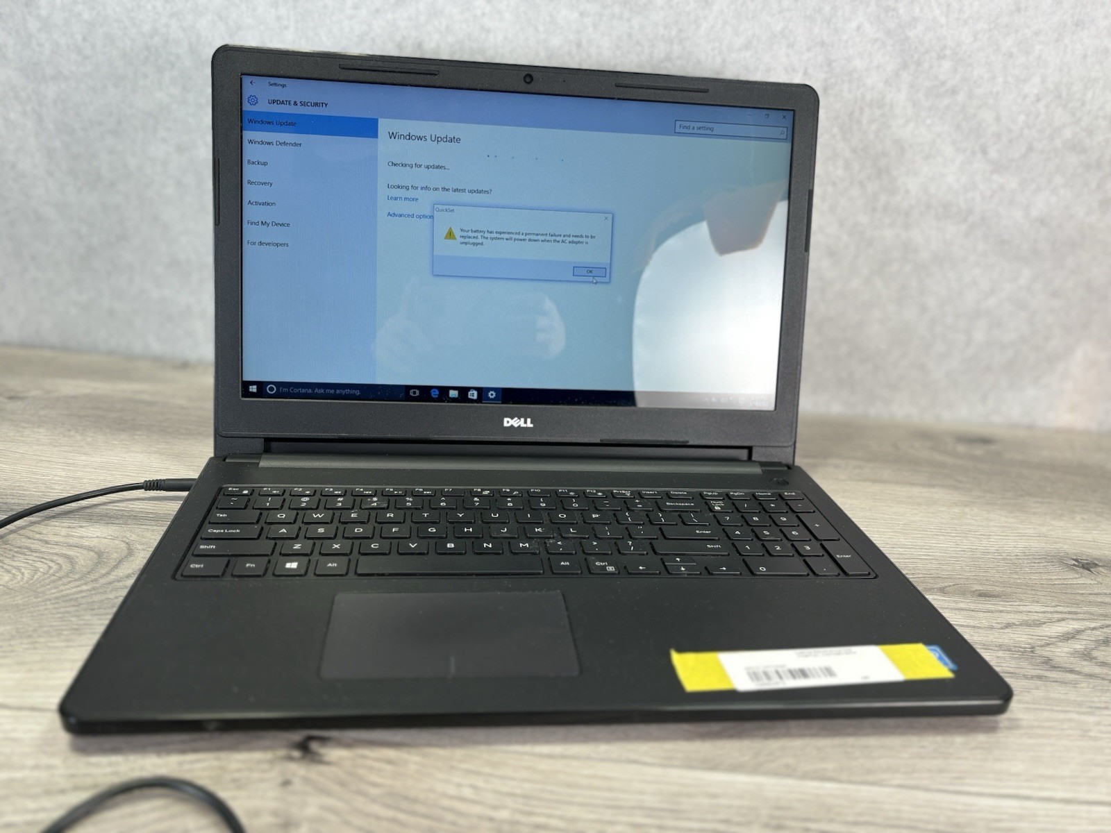 Dell Inspirion PARTS BATTERY IS NO GOOD Model 15-3552