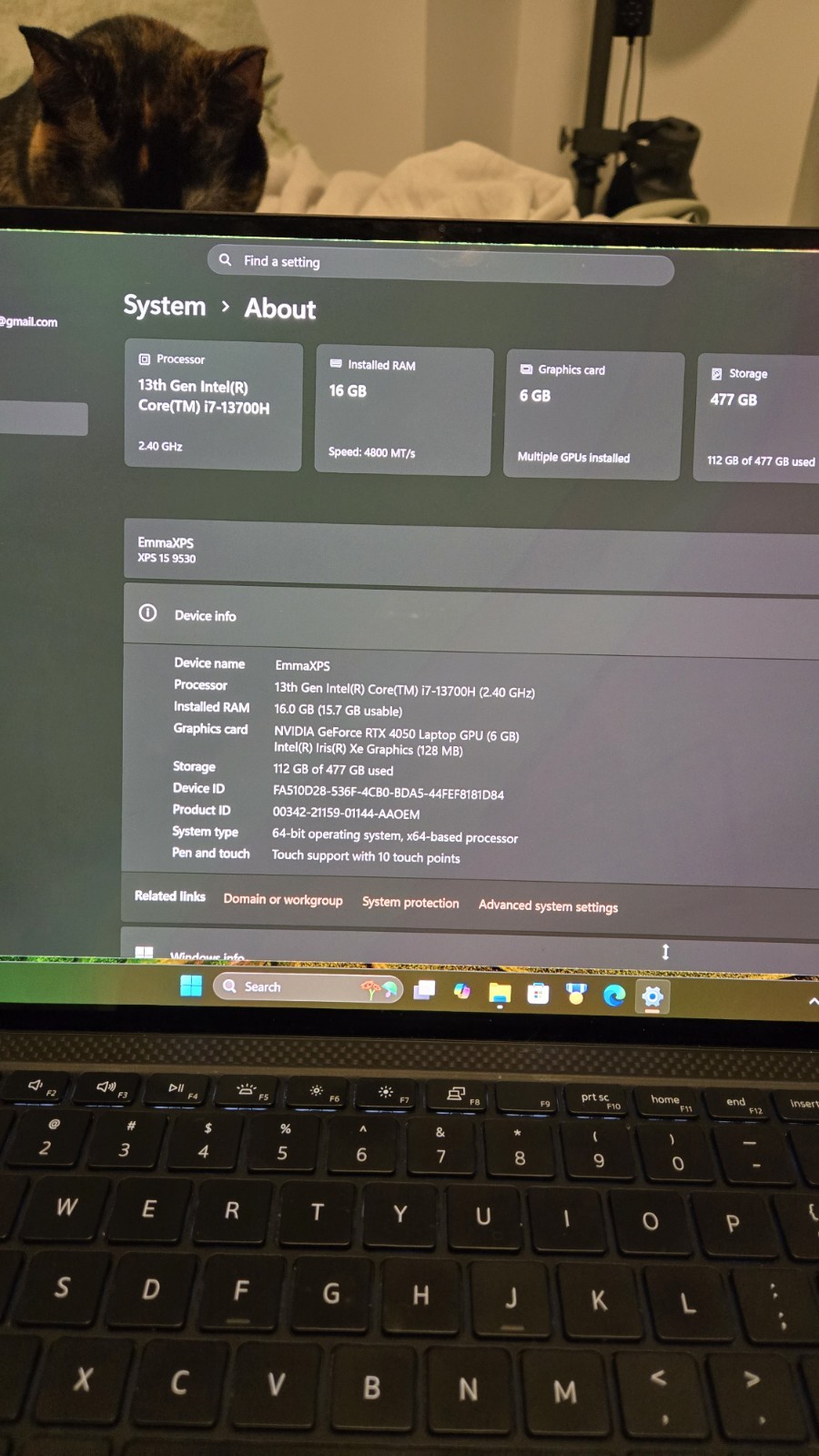 Dell XPS 15 9530 Laptop i7-13700H RTX 4050 16GB 580GB SSD Win11 Silver