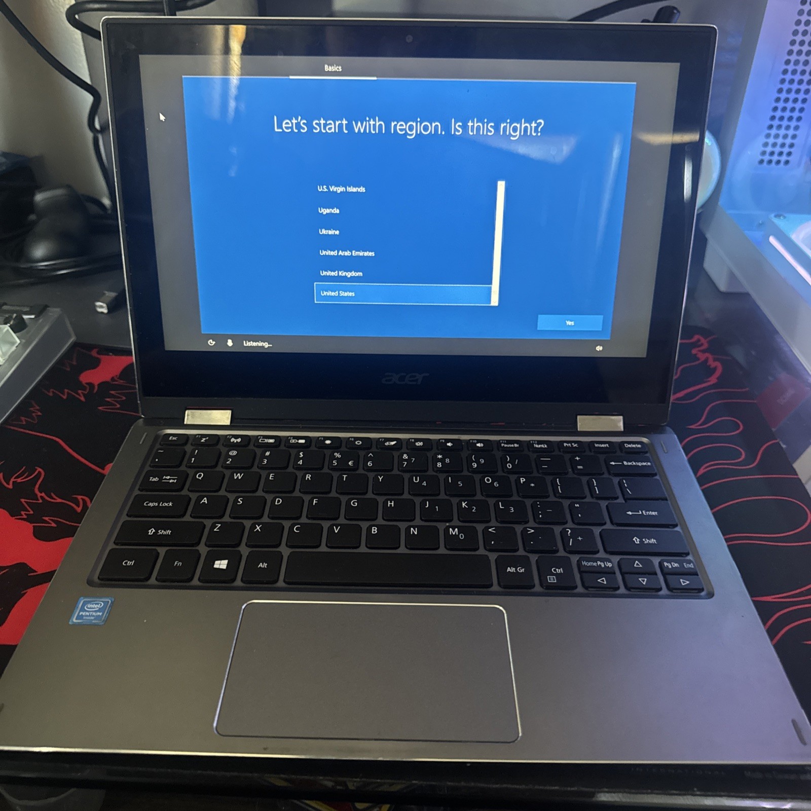 Acer Spin 1 SP111-32N 11.6″ Touchscreen Laptop Steel Gray With Charger and Box