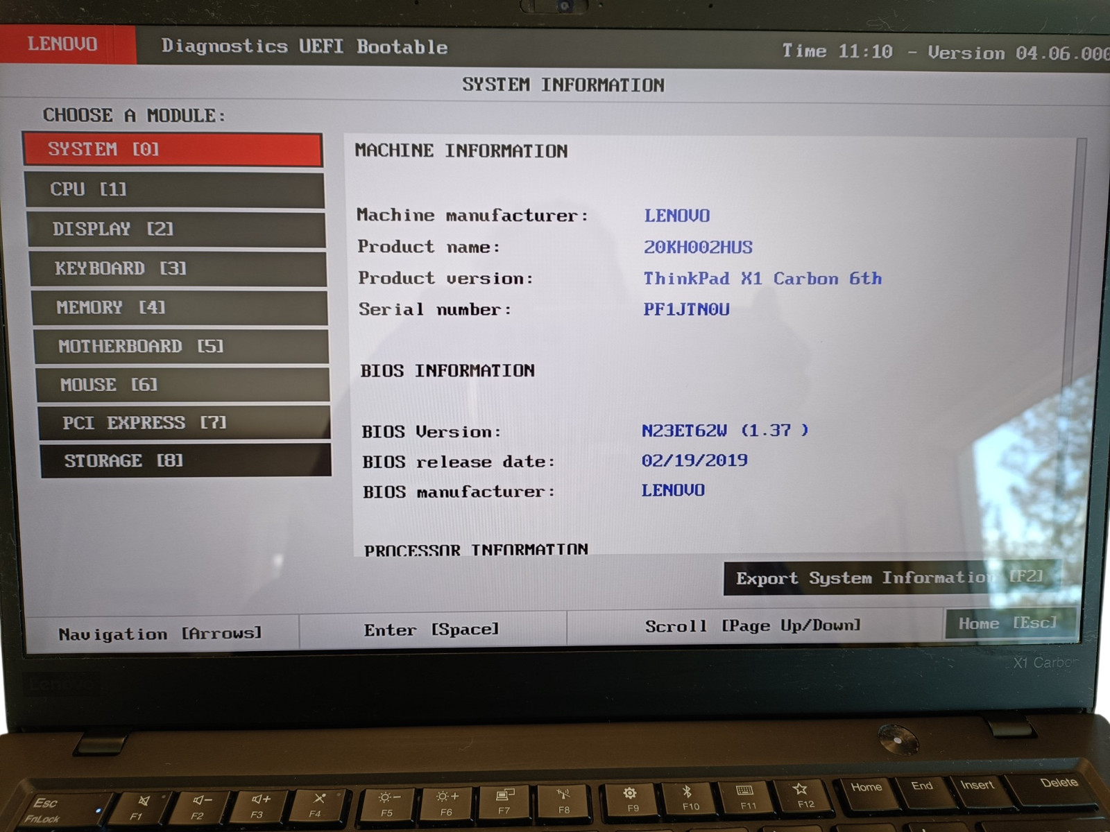 Lenovo ThinkPad X1 Carbon Gen 6 sku6691 14″ i7-8650U 1.90GHz 16GB 512GB Win11