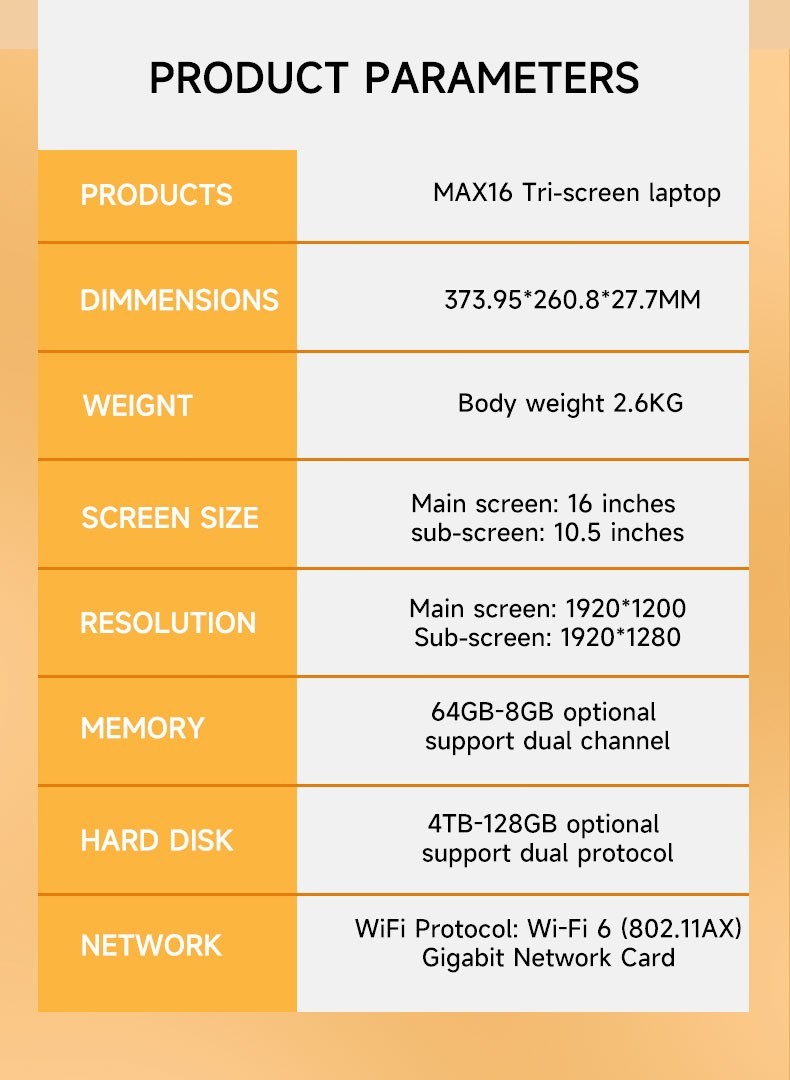 Face recogniti 16 inch 3 Scree Foldable i7 Laptop 32G RAM 1TB SSD Win11 Computer