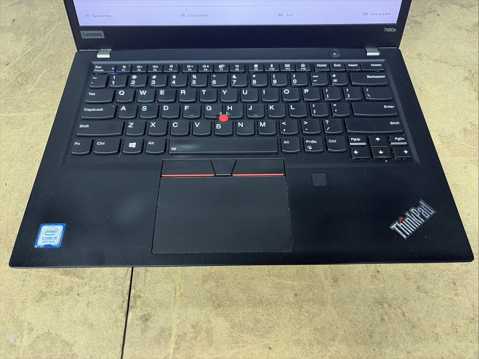 Lenovo ThinkPad T490s 14″ FHD i5-8265u 16GB RAM No OS/SSD