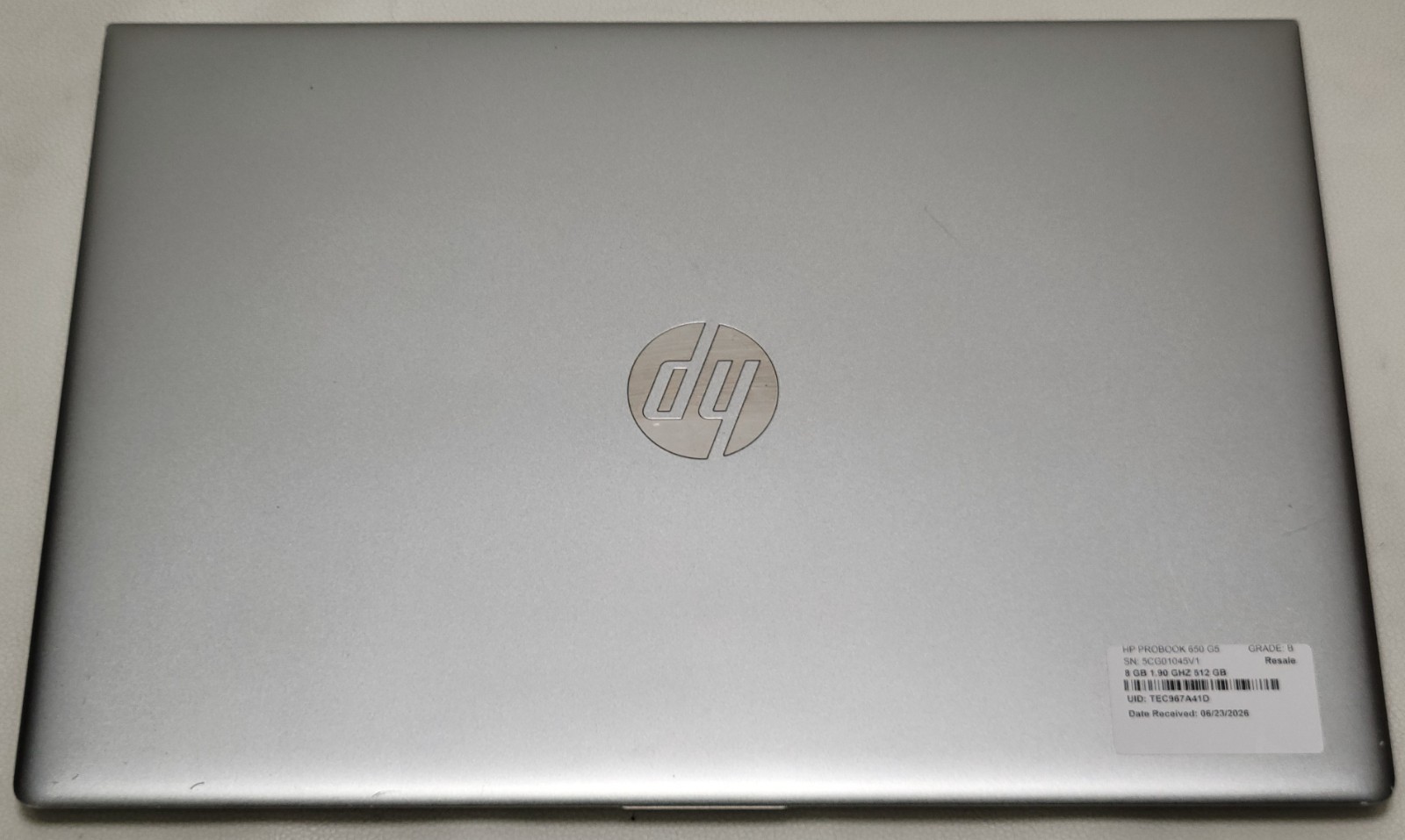 HP Probook 650 G5 i7-8665U RAM 8GB NO ADAPTER (UID TEC967A41D)