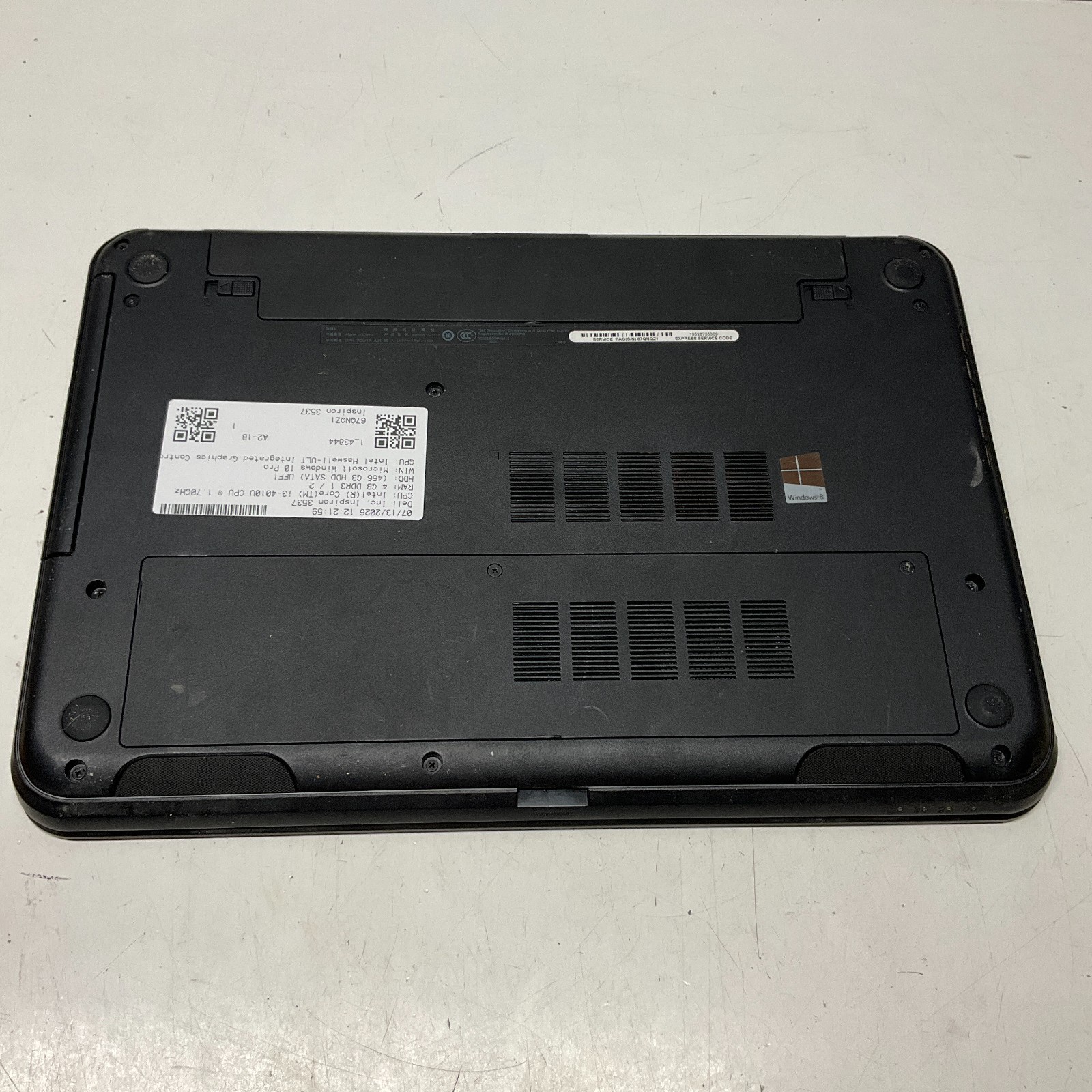 Dell Inspiron 15-3537 15.6″ Intel core I3-4010U 1.7GHz 4GB 500GB HDD Win 10 Pro