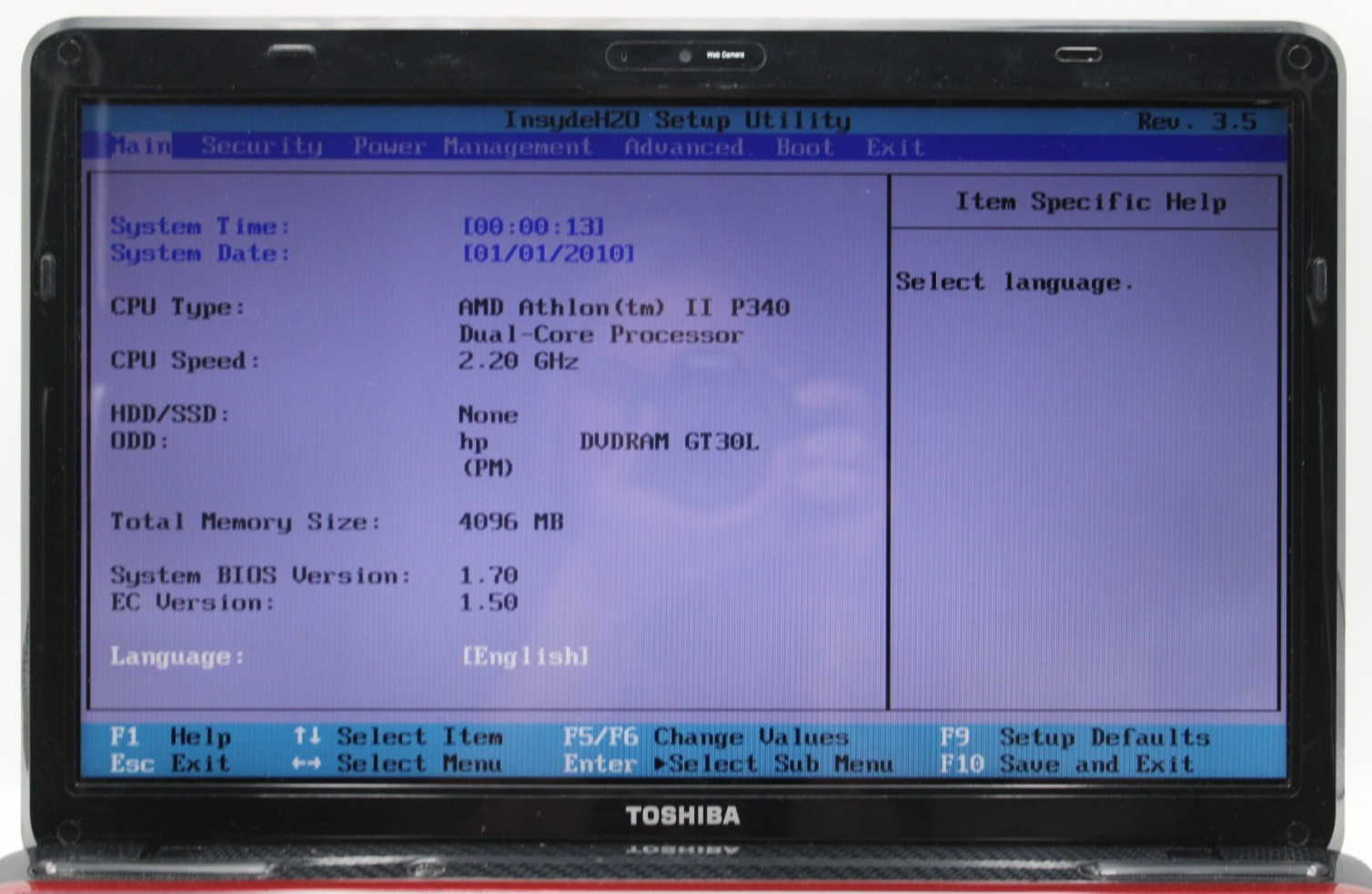 Toshiba Satellite L655 AMD Turion X2@2.4GHz 4GB DDR3 NO STORAGE/OS*USED/TESTED*