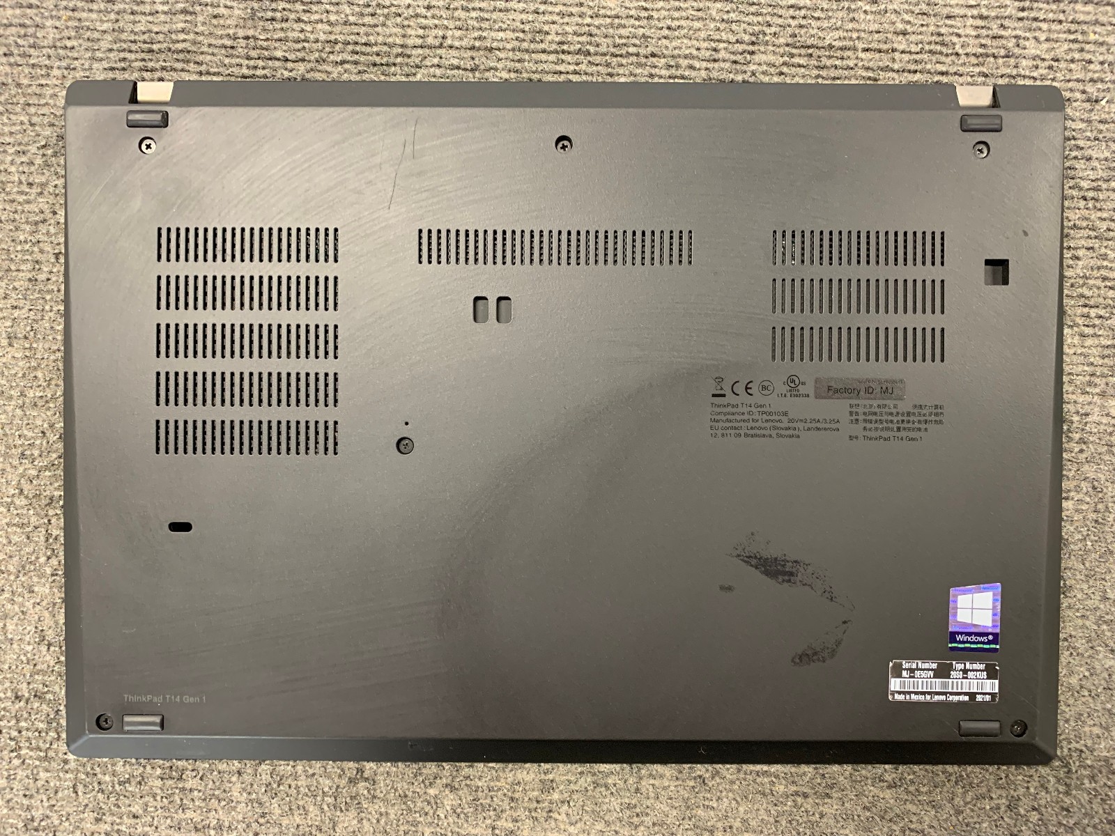Lenovo ThinkPad T14 Gen 1 14″ i5-10210U 8GB RAM, No Storage, Remote Managed