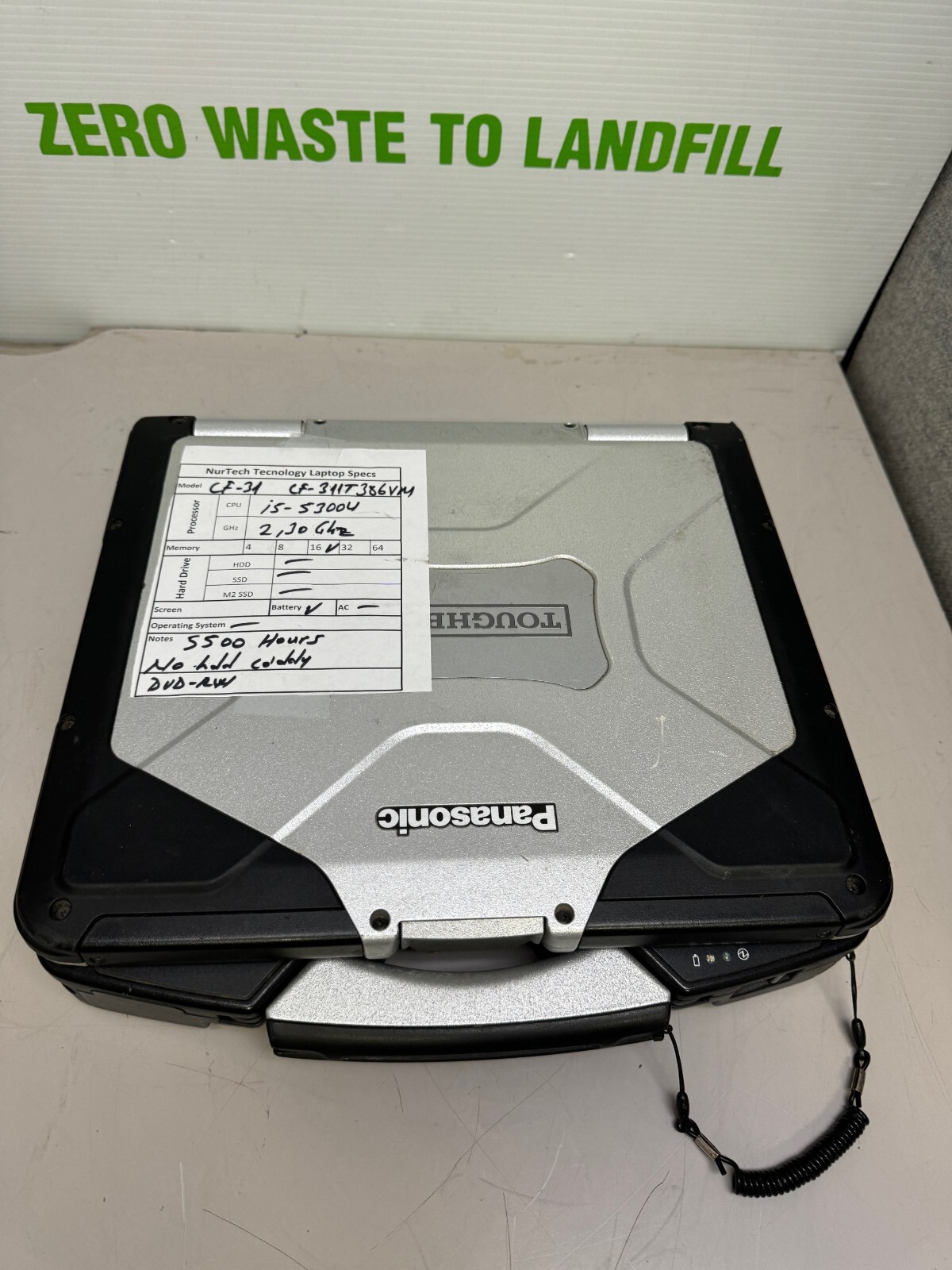 Panasonic Toughbook MK5 CF-31 13.1″ i5 2.3GHz 16GB Laptop[No HD/CADDY/OS/AC]