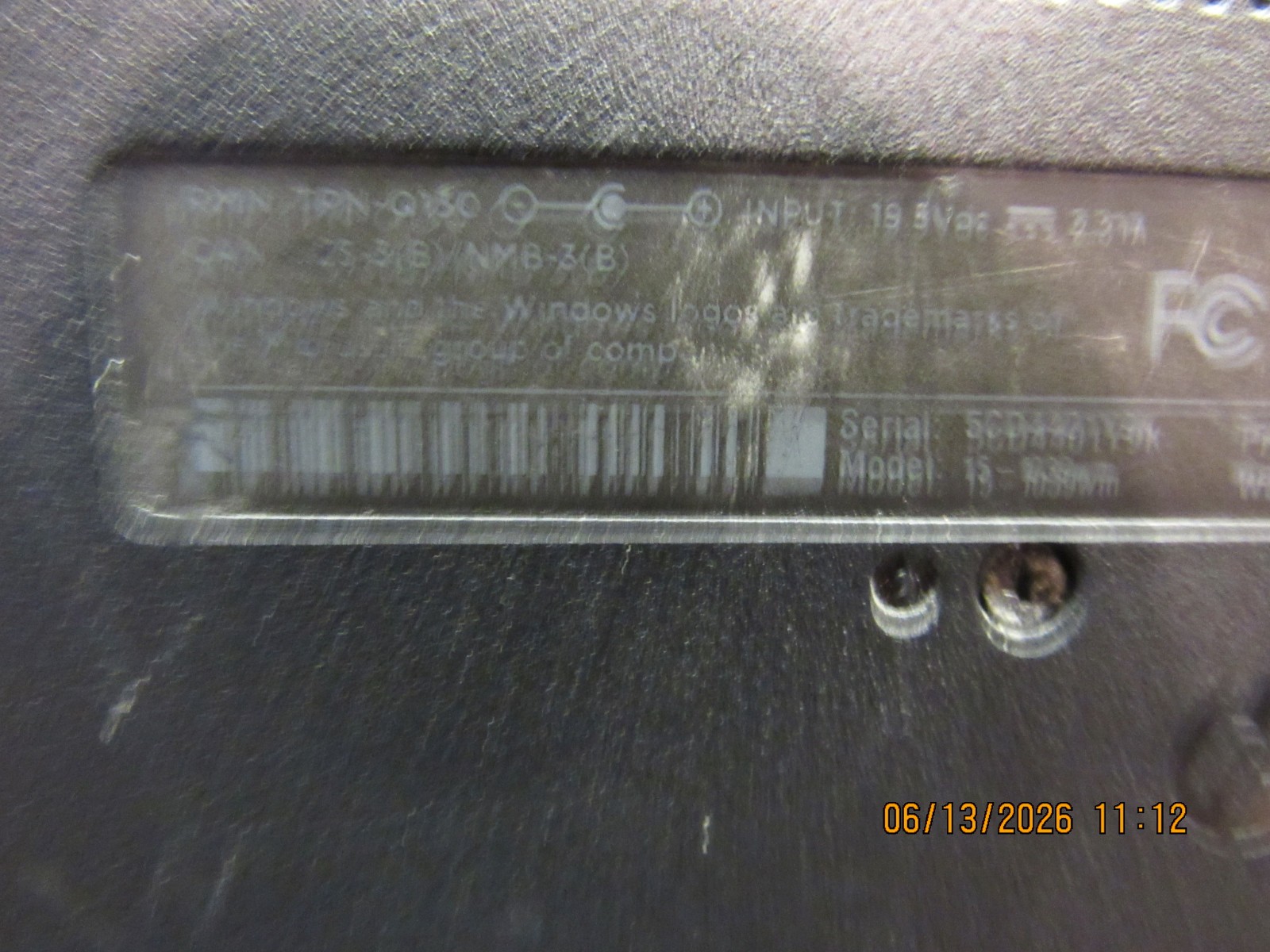 HP computer for parts No OS,No HD, No HD caddy, No charger, 4gb ram GOOD screen
