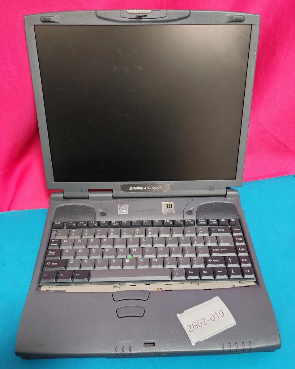 Toshiba Satellite 4100XDVD Laptop – UNTESTED – PARTS ONLY