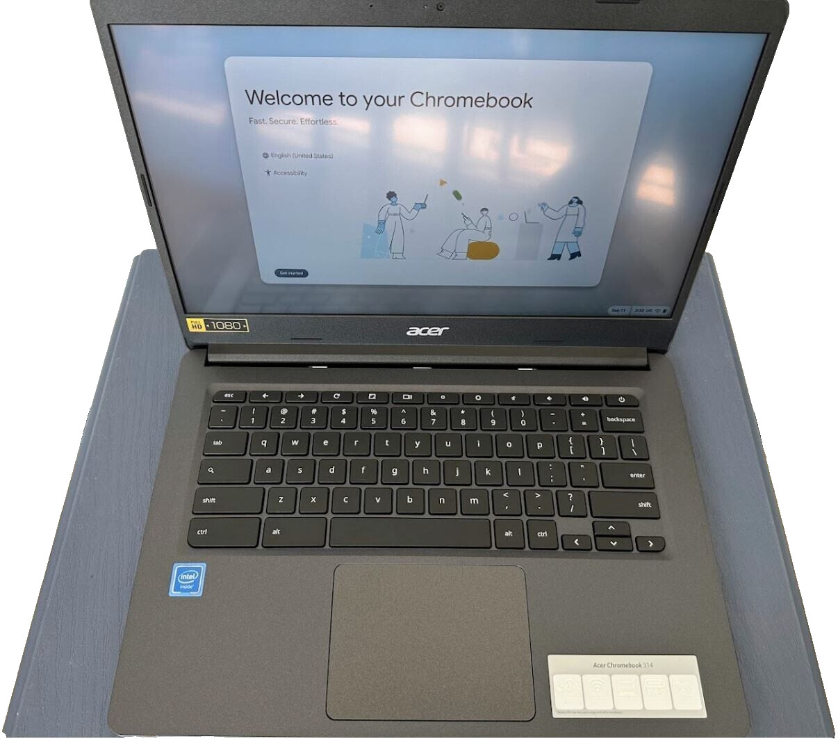 Acer Chromebook 314 Pure Silver 32GB Storage 4GB RAM Chrome OS Laptop 14 Inch