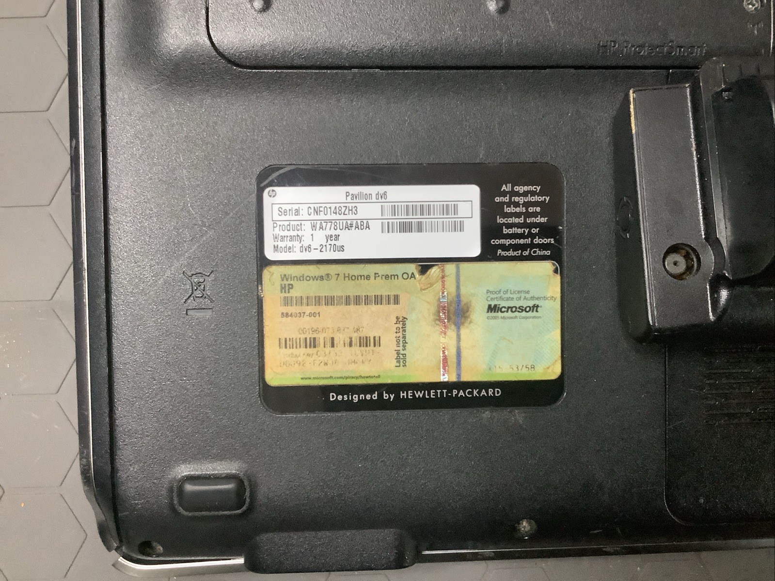 HP Pavilion DV6 Intel Core i5 Laptop for Parts/Repair No HDD 4GB RAM Untested