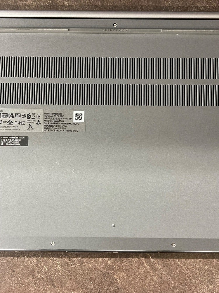 Lenovo Thinkbook 16 g6 abp 8gb 256ssd AMD 5 7530U Radeon Graphics With Charger