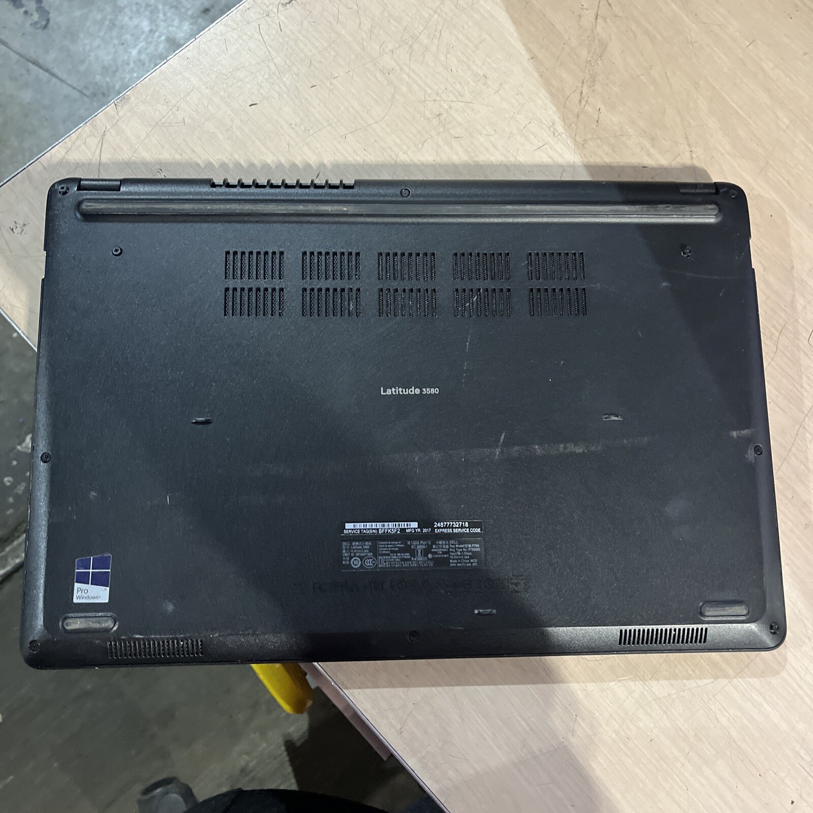 DELL LATITUDE 3580 INTEL CORE I5-7200U 2.50GHZ 4GB RAM NO HD