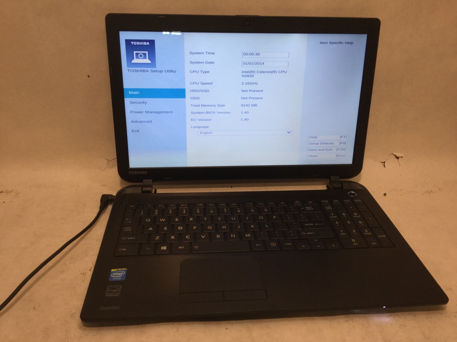 HP Notebook 14-an013nr / Intel Celeron N2830 @ 2.16GHz / (MISSING PARTS!) -MR