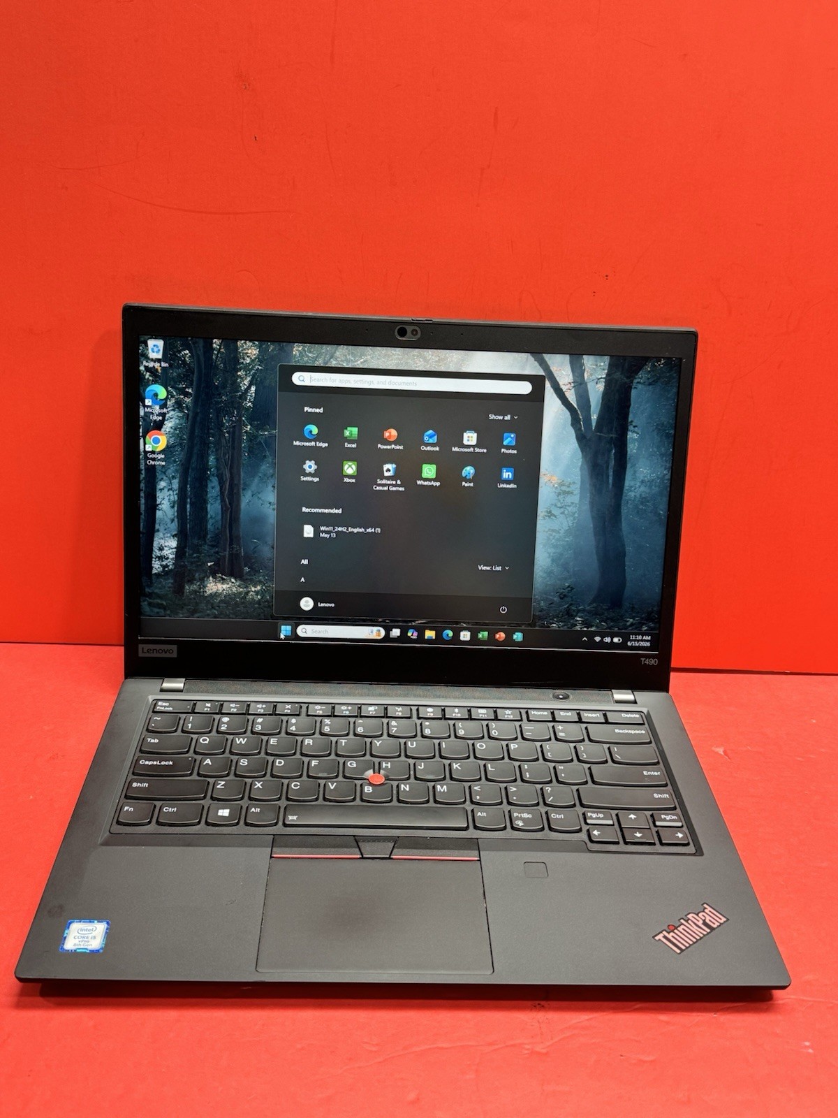Lenovo ThinkPad T490 14” (256GB SSD 8th i5- 1.6GHz 16GB RAM) Touch screen