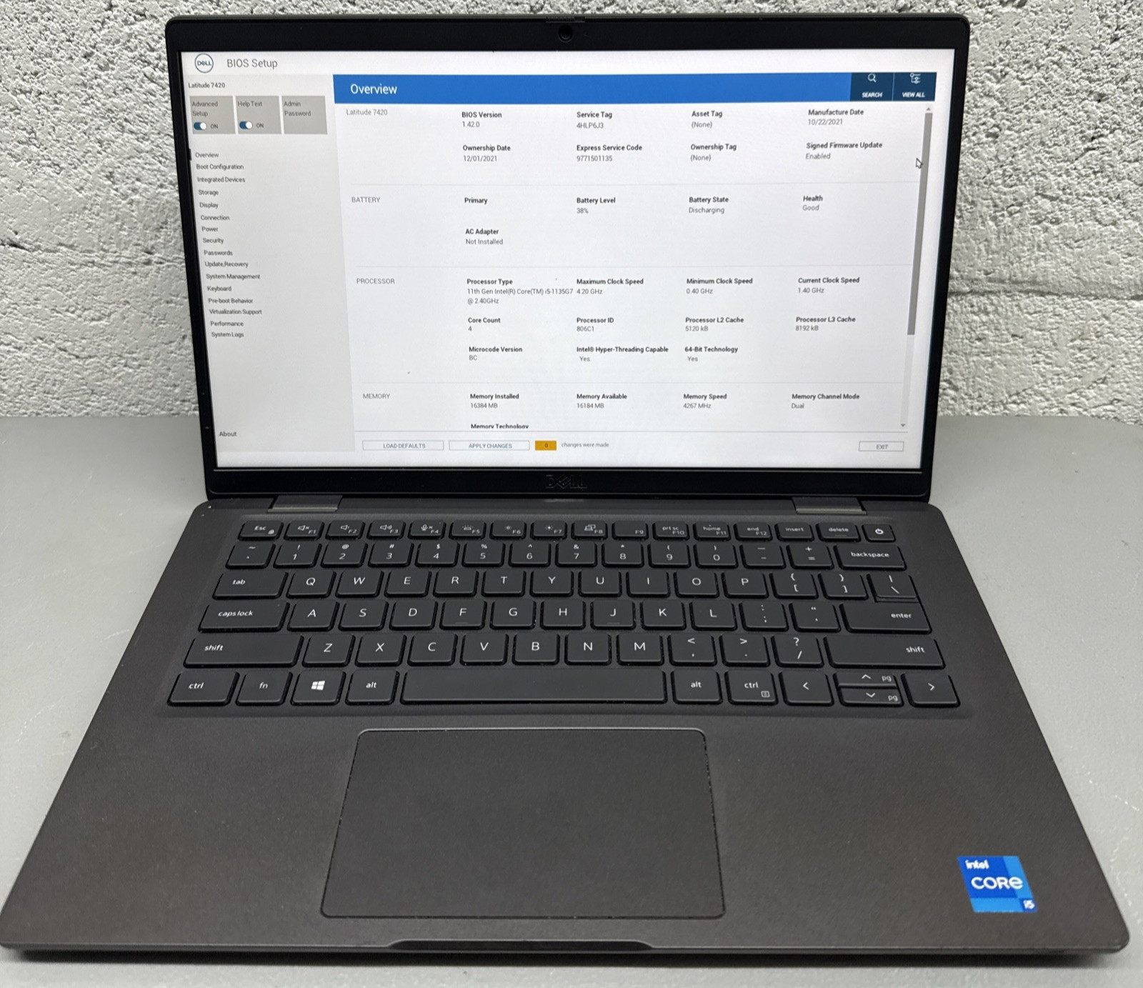 Dell Latitude 7420 14″ Core i5-1135G7 16GB 256GB SSD No Operating System