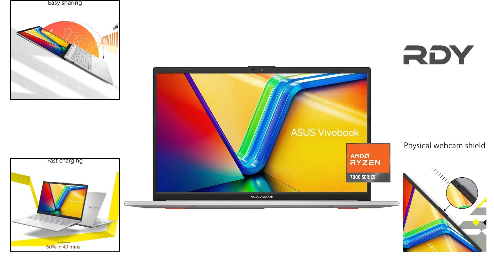 Lightweight Vivobook Go 15.6” Laptop: Military-grade Durability, Fast Charging