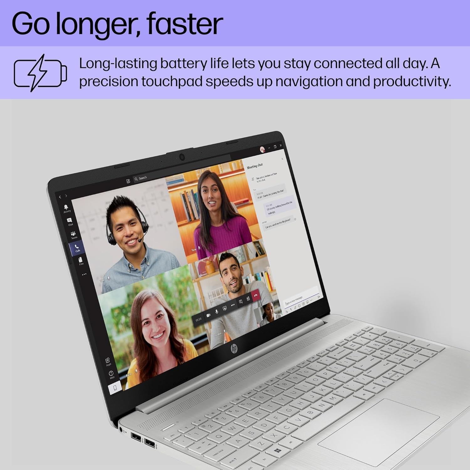 HP 15″ HD Laptop AMD Ryzen 5 5500U, 8 GB RAM, 256 GB SSD, AMD Radeon Graphics