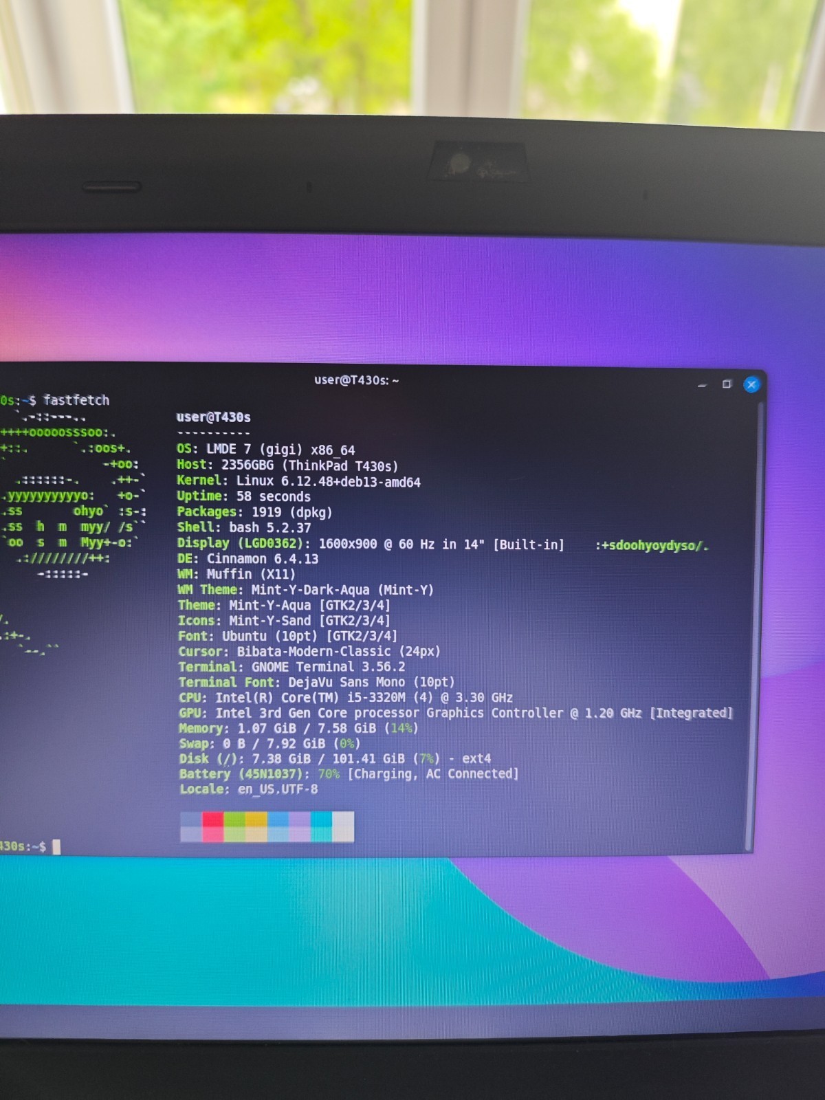 Lenovo Thinkpad T430s Laptop – 120gb SSD, 8gb RAM, Linux