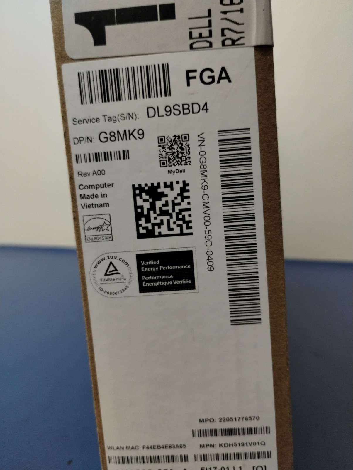 DELL 15 DC15255 G8MK9, AMD Ryzen 7 7730U, 2.00 GHz, 16 GB RAM, 512 GB NVMe SSD
