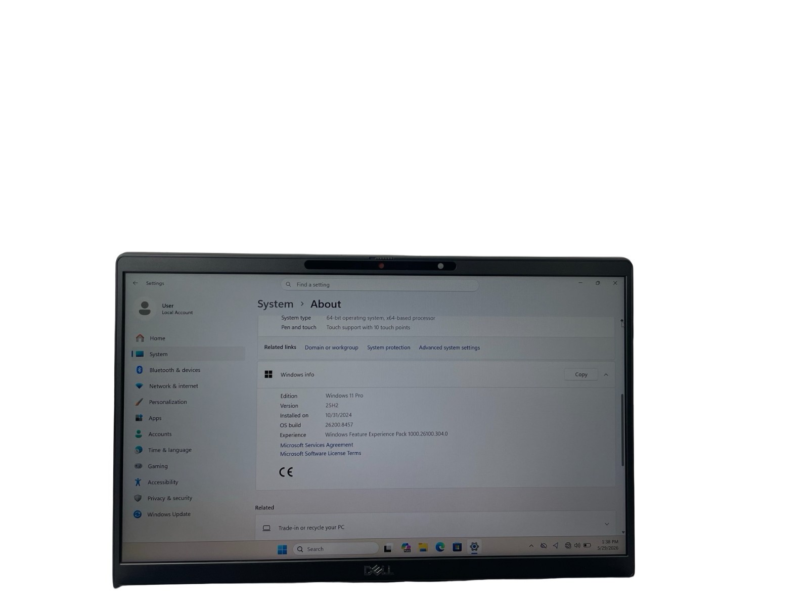 DELL Latitude 7410 Intel i5-10310U@1.7GHz 16GB RAM 256GB NVMe W.11Pr Touchscreen