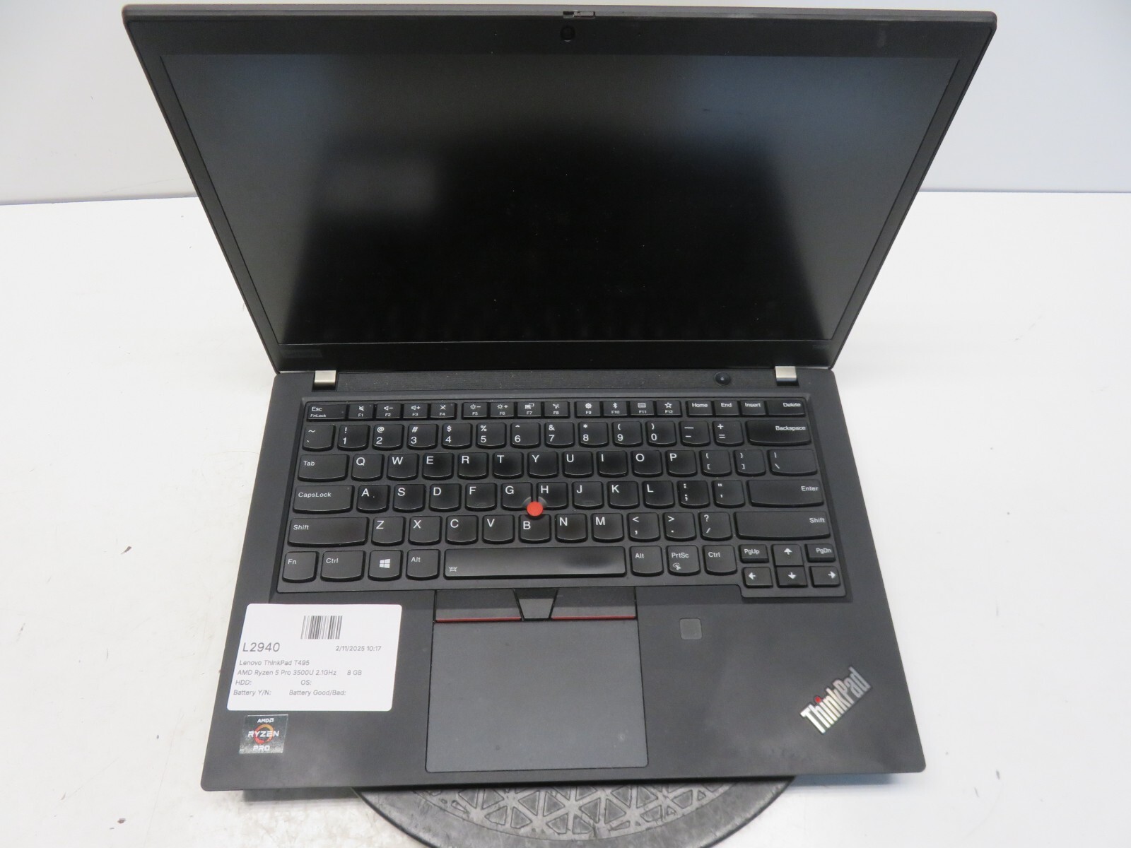 Lenovo ThinkPad T495 AMD Ryzen 5 Pro 3500U 2.1GHz 8 GB NO HDD No Batt
