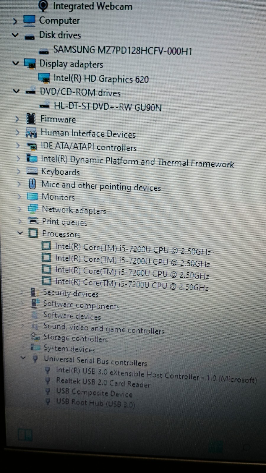 Inspiron5567 (5301)w/charger.i5-7200U.Optical. 8GB.128GB SSD.15.6″.W11 Home