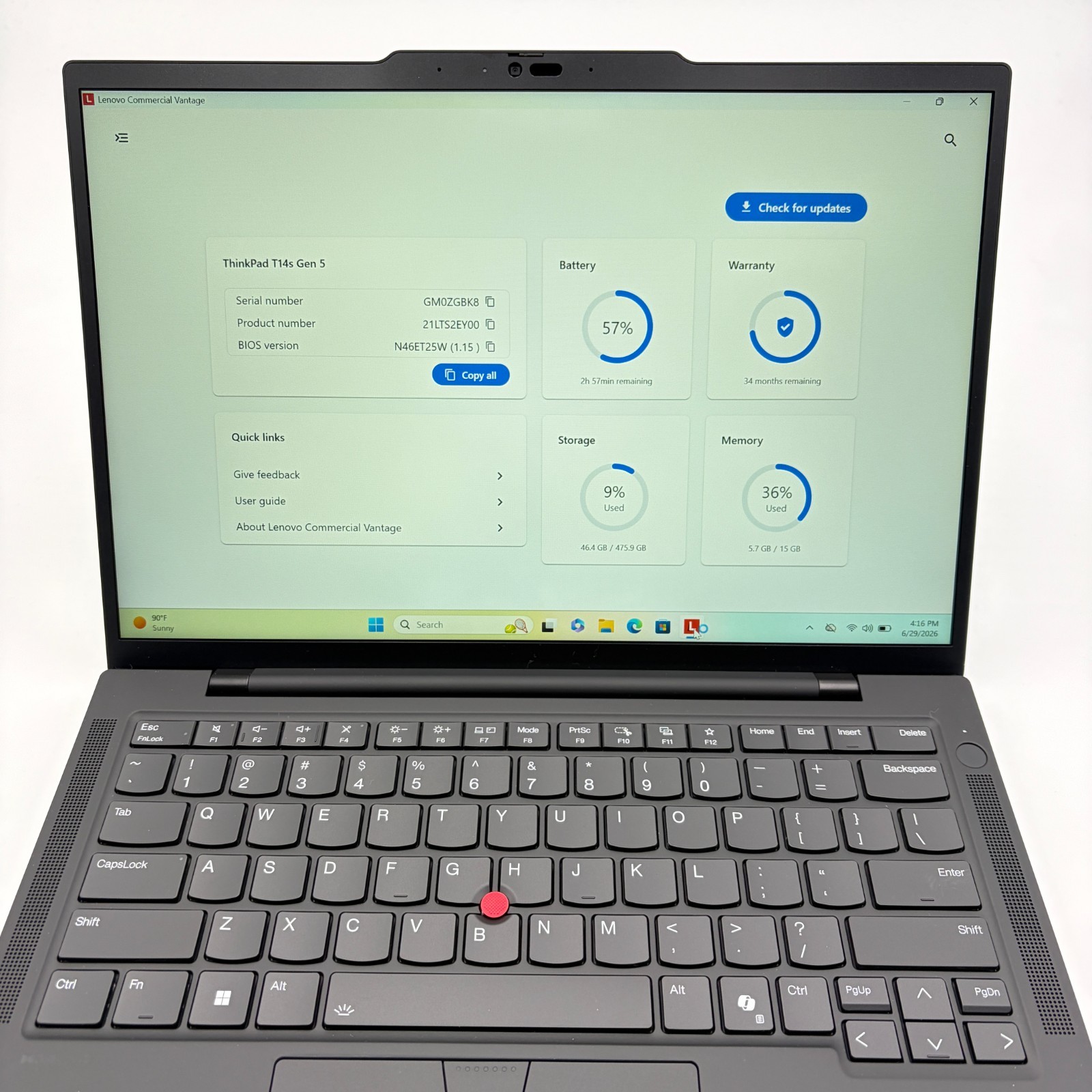 Lenovo ThinkPad T14s Gen 5 14″ Laptop- Ultra 5 135U 16GB RAM 512GB SSD WRTY 2029