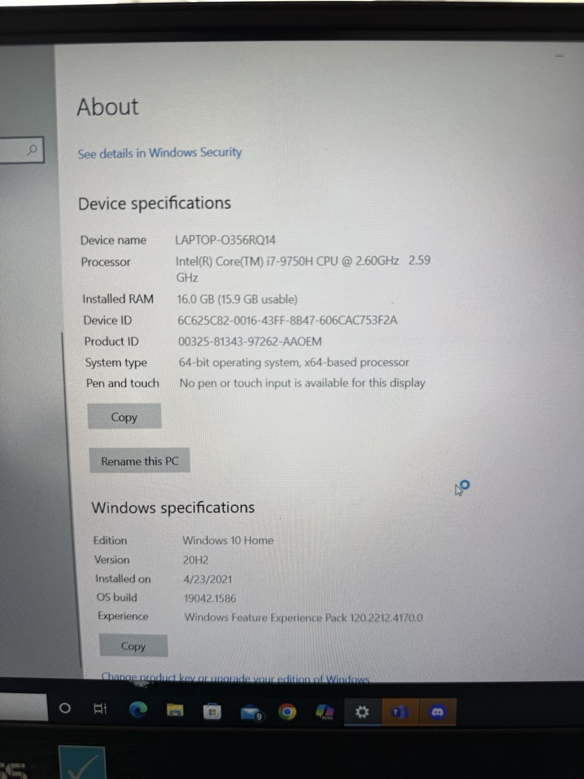 ASUS ROG Zephyrus 16.5in i7-9750H 16GB NVIDIA GeForce RTX Win10