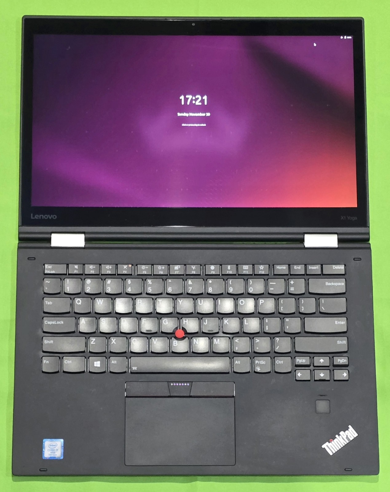 Lenovo X1 Yoga 2nd i7-7600U 16GB 512GB 2K Touch Ubuntu 24.04 OEM Install