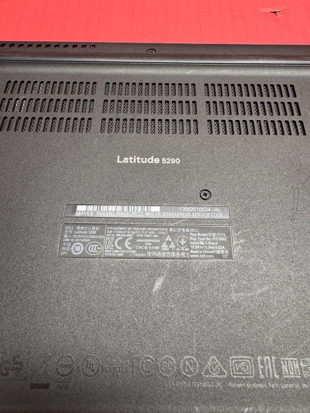 Dell Latitude 12.9”5290 i5-8th 8350U @1.70 GHz 8GB128GBSSD Windows 11pro