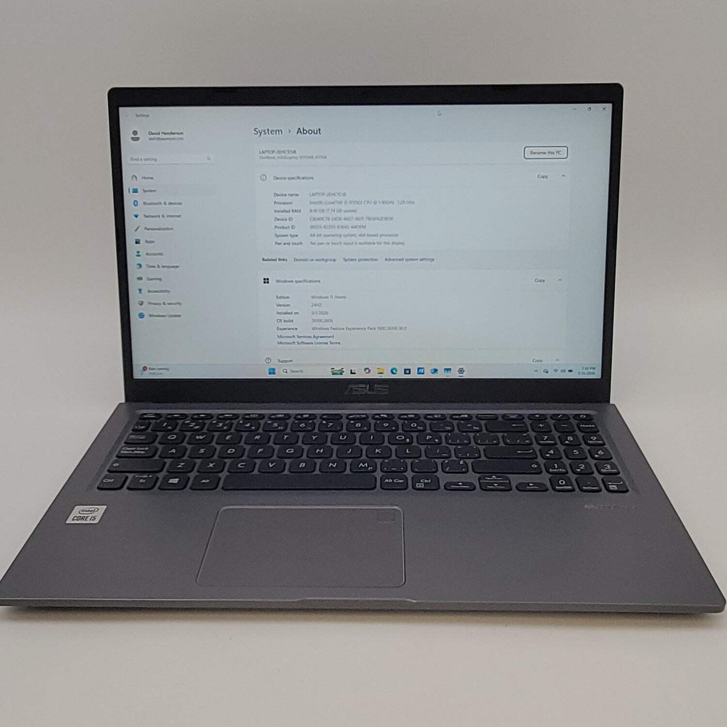 Asus Vivobook 15 X515JA 15.6″ i5-1035G1 1.0GHz 8GB RAM 512GB SSD