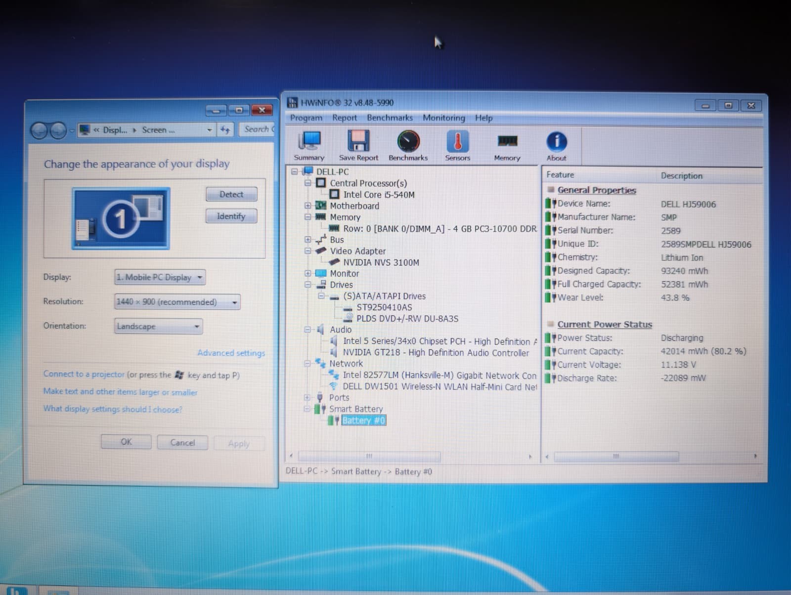 Dell Latitude E6410 | i5 4GB RAM 250GB HD | NVIDIA Backlit Win 7 32-Bit DVD+RW