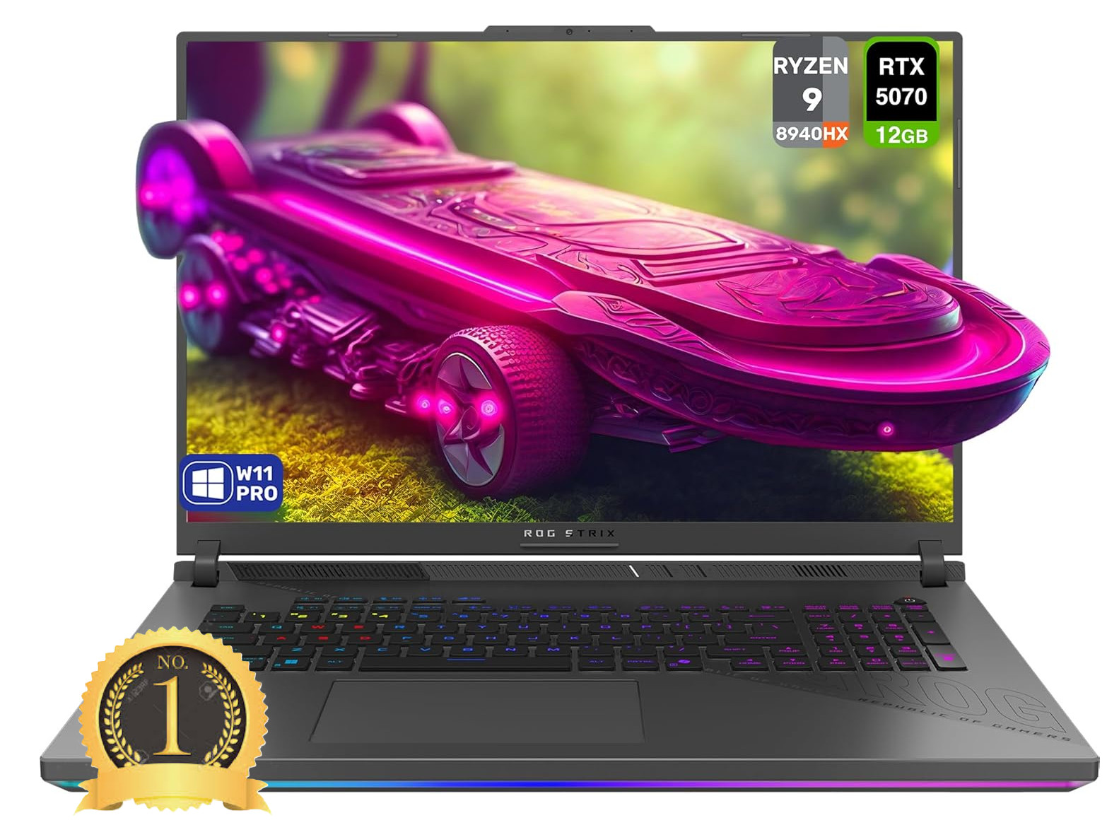 NEW ASUS ROG Strix G18 18″ 2.5K 240MHz Neb, RTX 5070 ,Ryzen 9-8940HX, 16GB,1TB