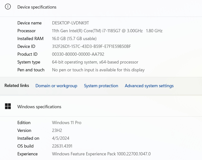 Dell Latitude 7420 14″ FHD 400nits Intel I7-1185G7 16GB/512gb Touch ID Win11Pro