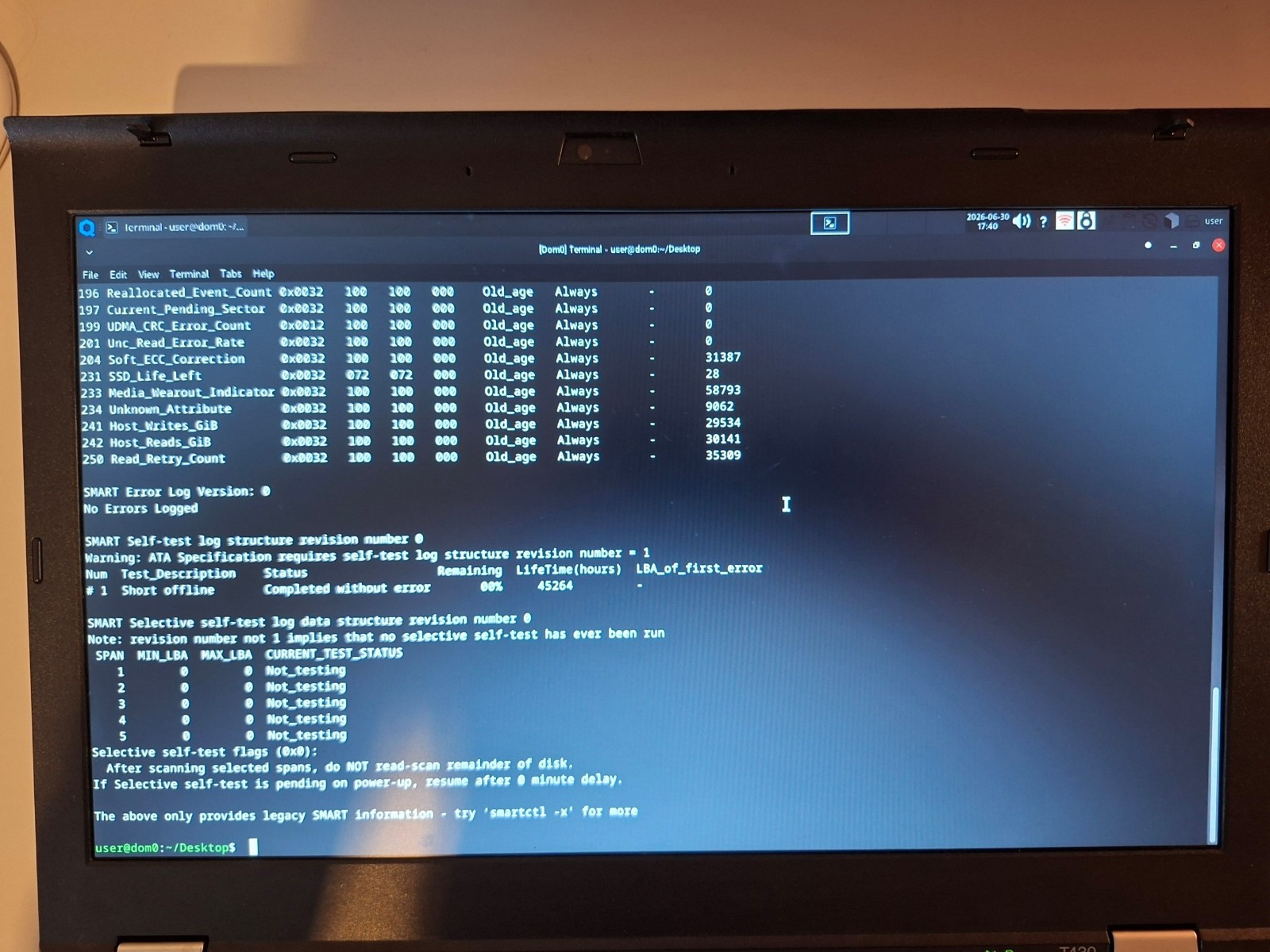 ThinkPad T430 i7 | Heads / Libreboot Qubes OS | 1600×900 | 16GB RAM | 240GB SSD