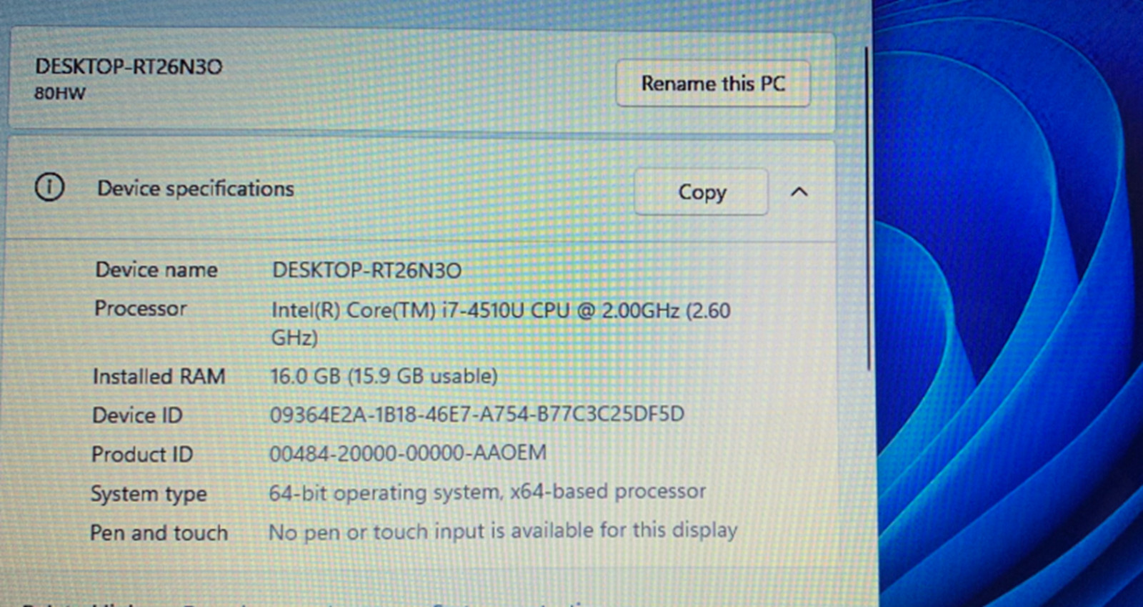 Lenovo G70-70 17″ WIN 11 ACTIVATED i7-4510U 2.0/3.1GHz CPU 16GB RAM 1TB HDD