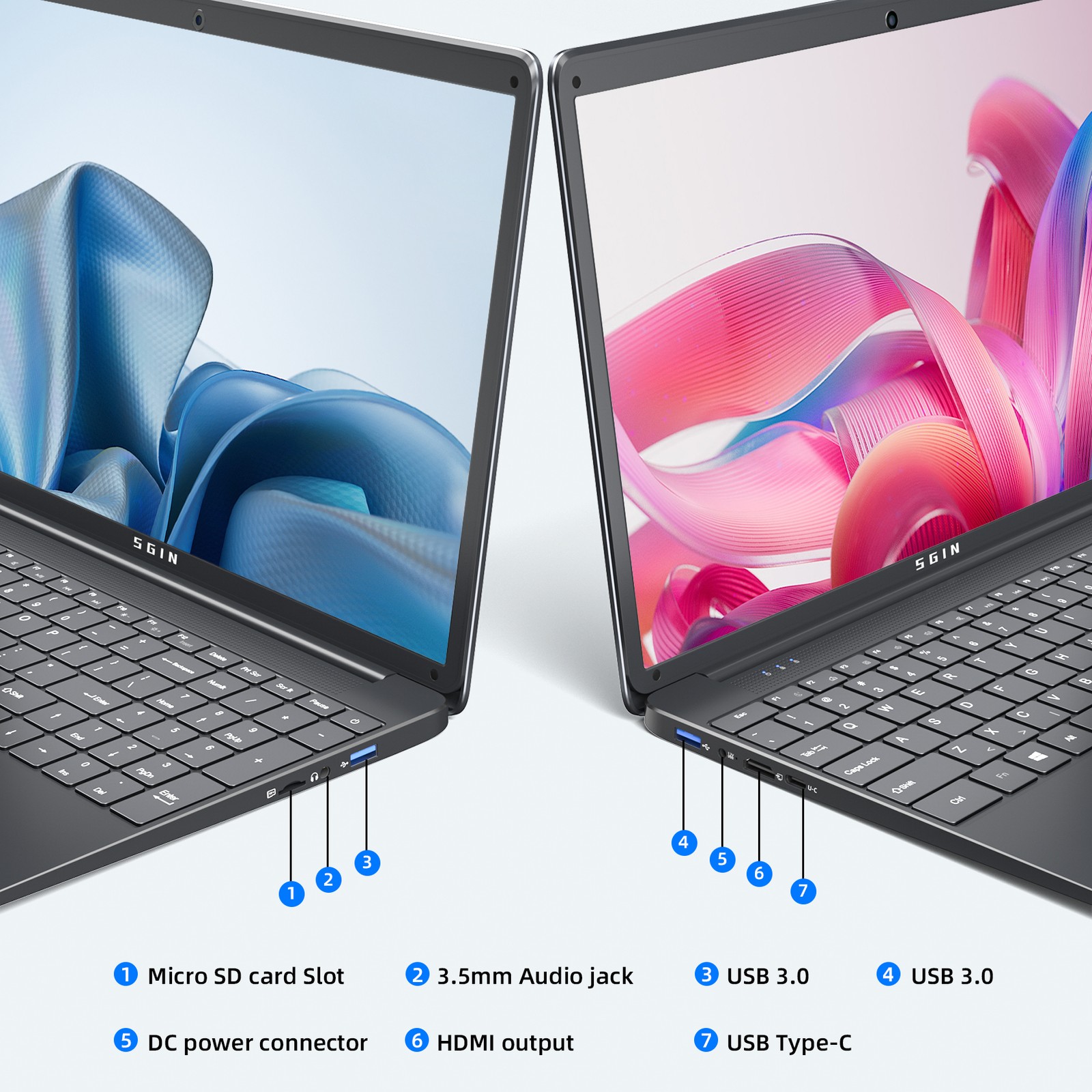 2025 SGIN 15.6” FHD Laptop Windows 11 Notebook 8GB RAM 256GB SSD HDMI