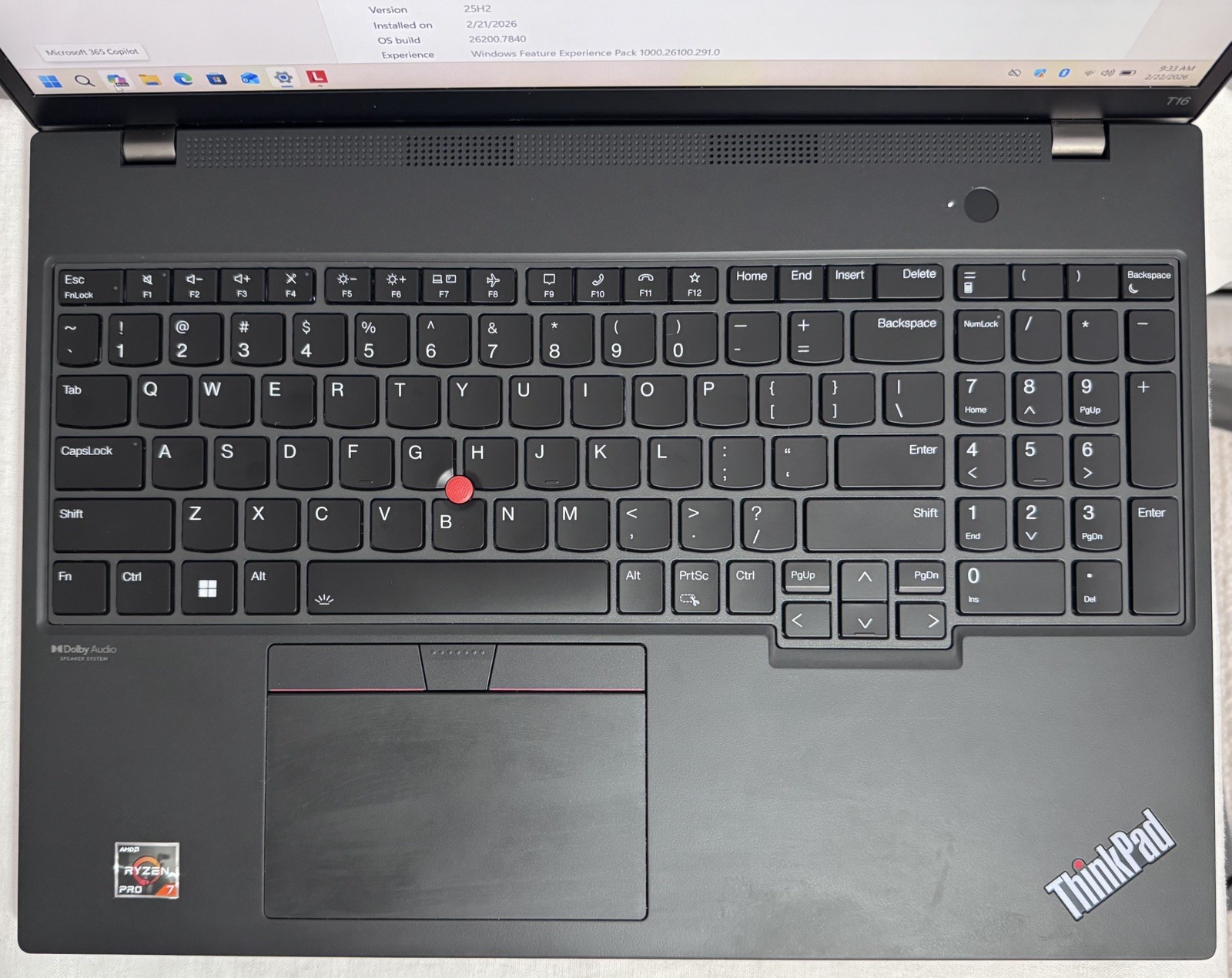 Lenovo ThinkPad T16 Gen 1 Ryzen 7 Pro 6850U 16GB RAM 1TB SSD Touch Win11 Pro