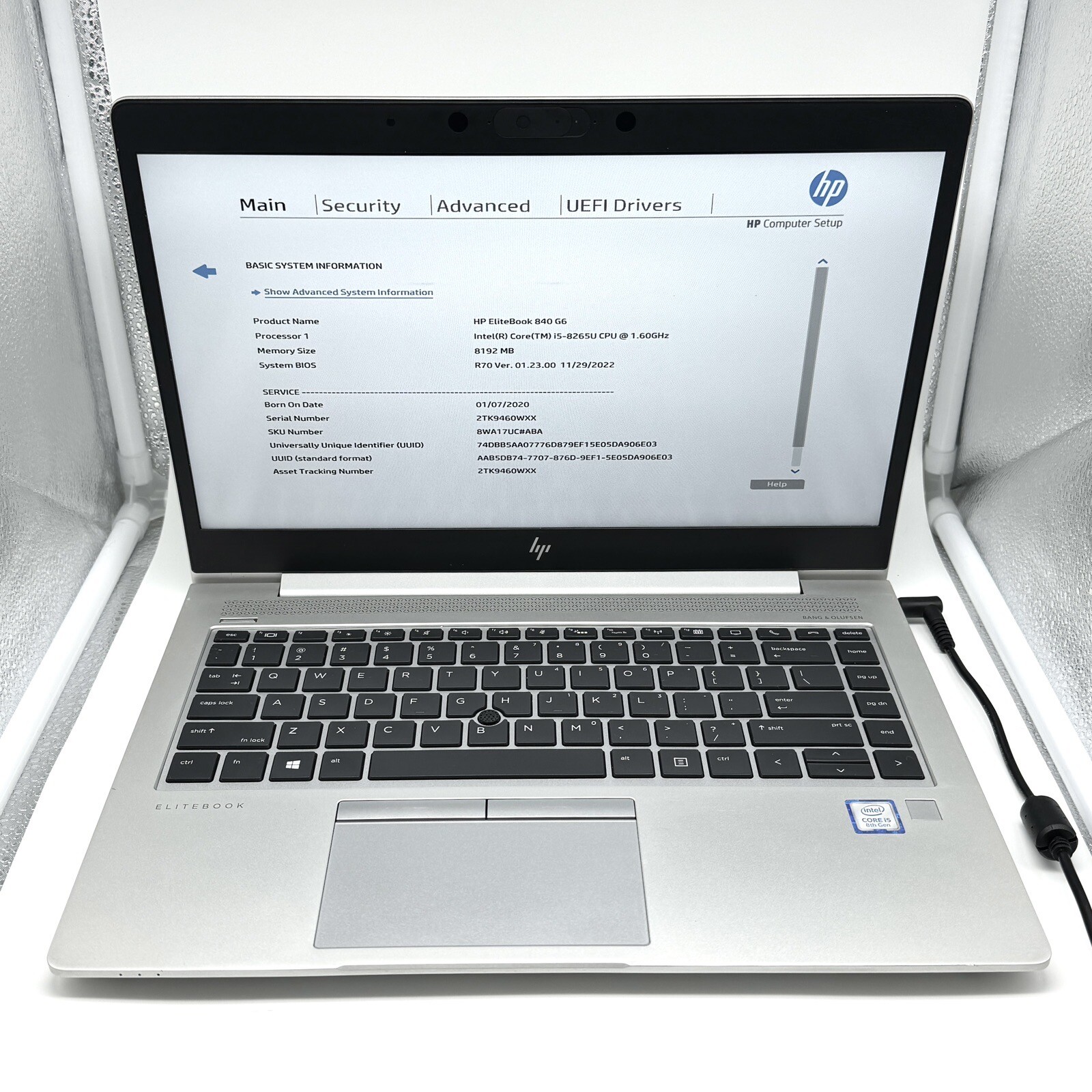 HP Elitebook 840 G6 14″ FHD | i5-8265U 1.60GHz | 8GB RAM | No SSD/OS | GRADE C