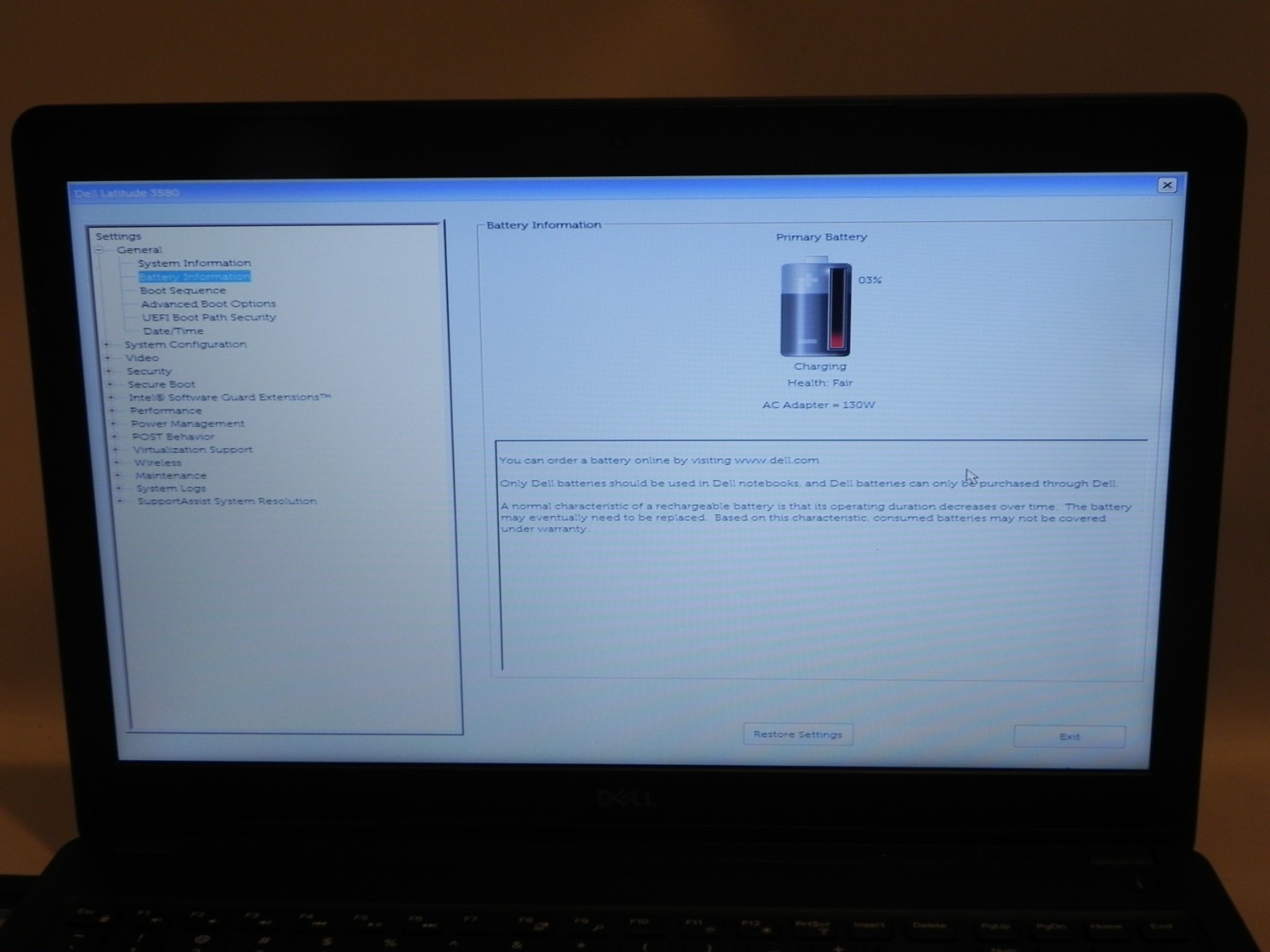 Dell Latitude 3580 15.6″ Intel i5-7200u 2.5GHz 4GB RAM -FOR PARTS OR REPAIR-